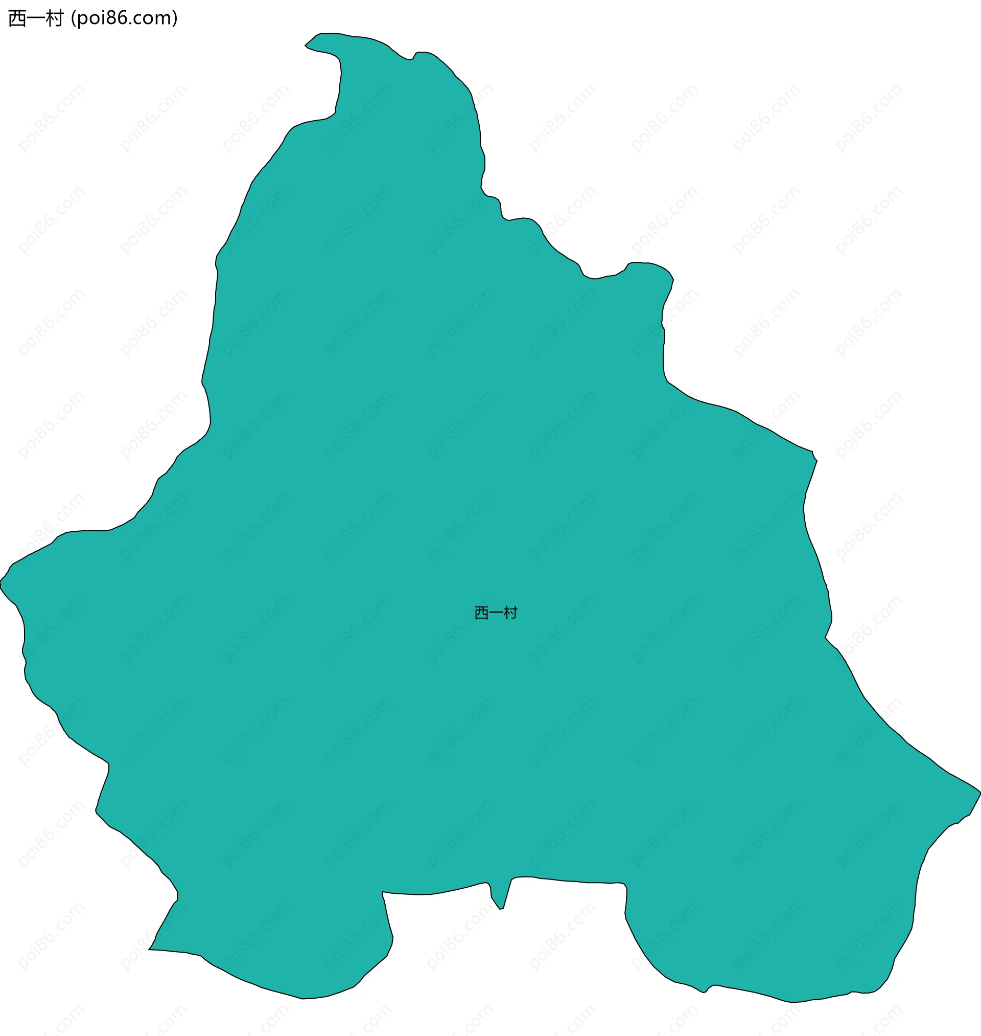 西一村边界地图