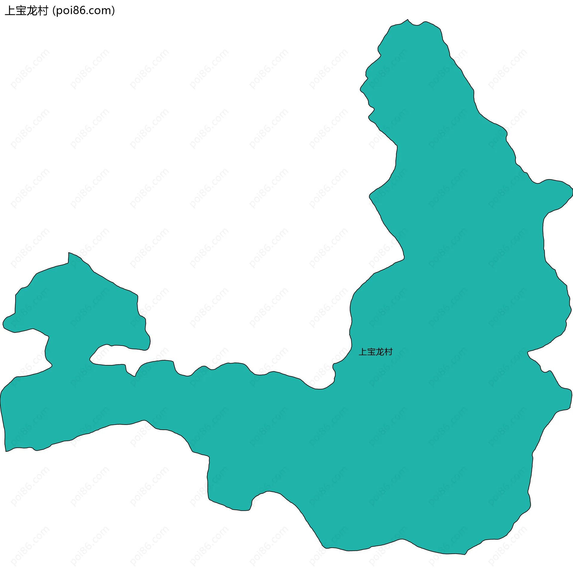 上宝龙村边界地图