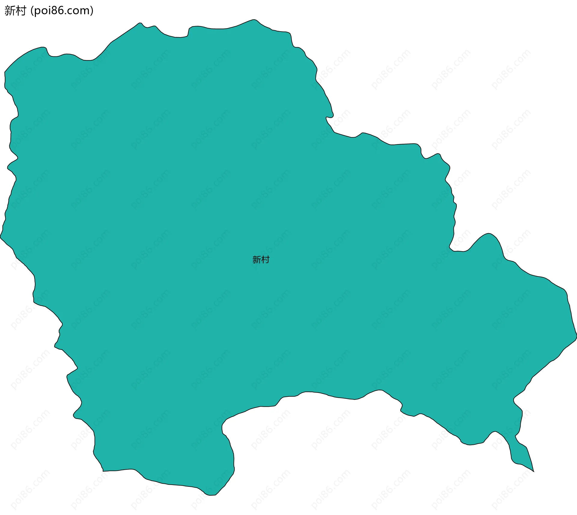 新村边界地图