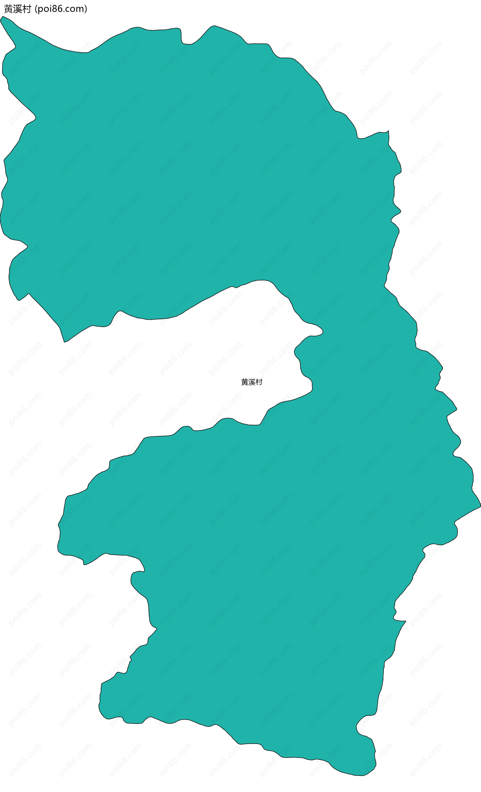 黄溪村边界地图