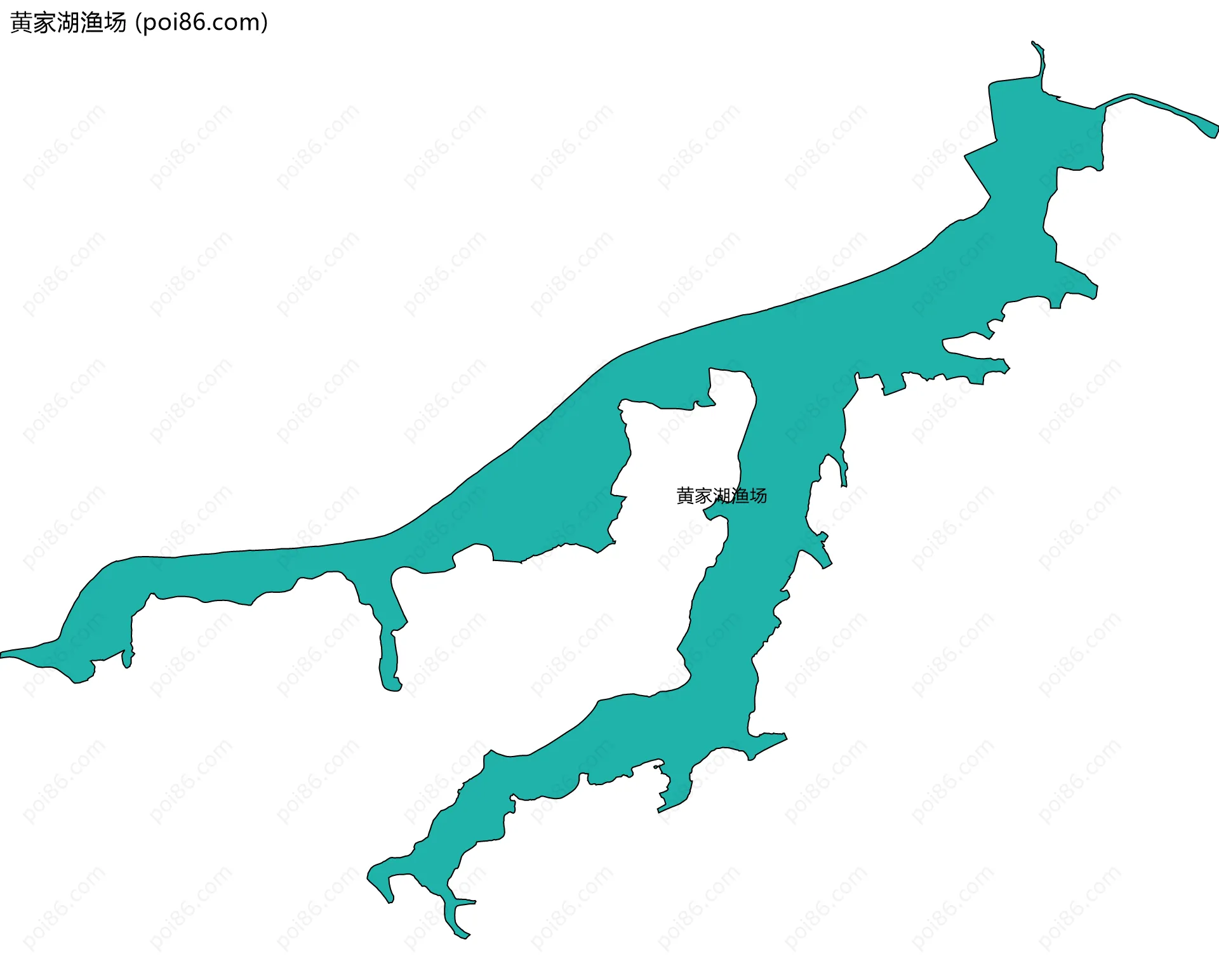 黄家湖渔场边界地图