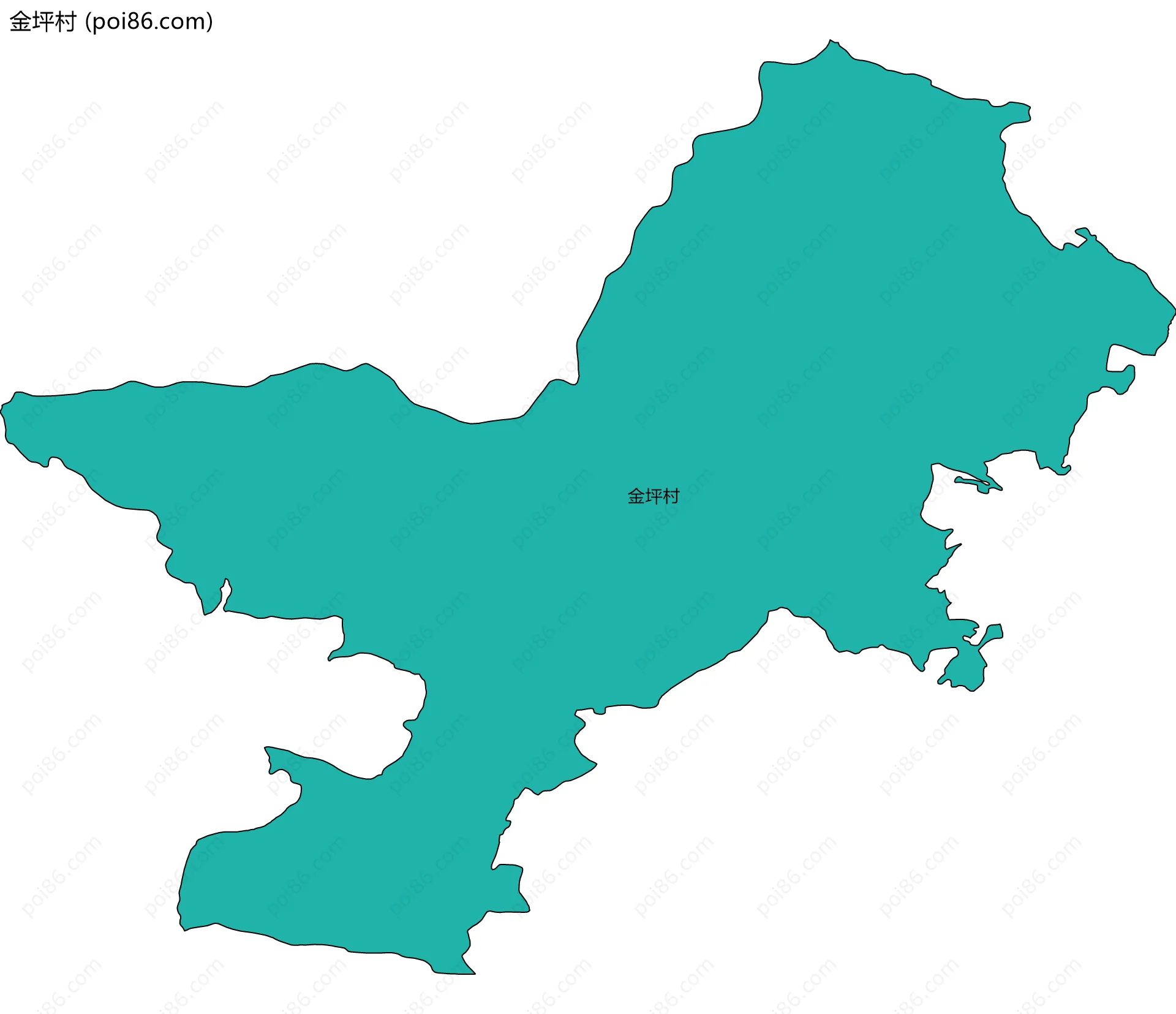 金坪村边界地图