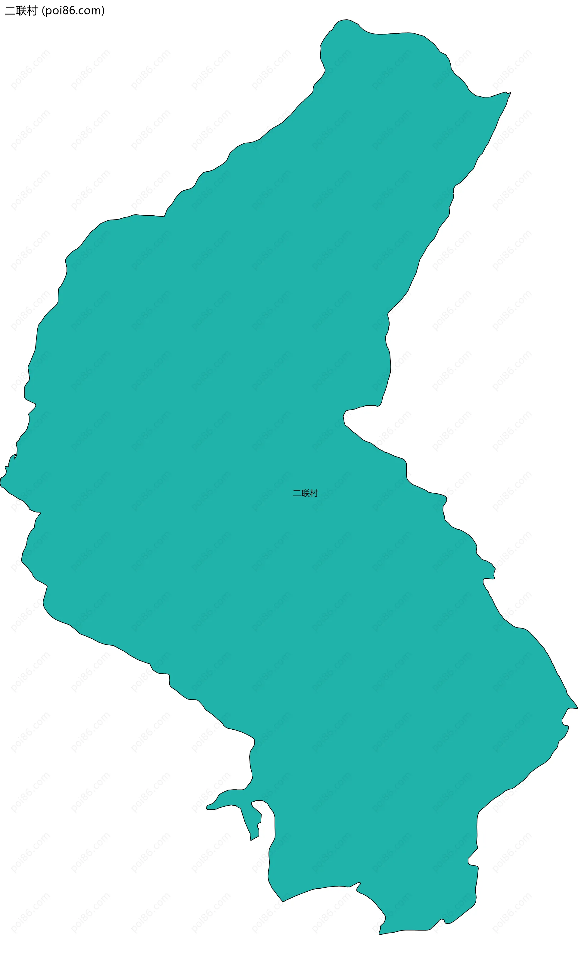 二联村边界地图