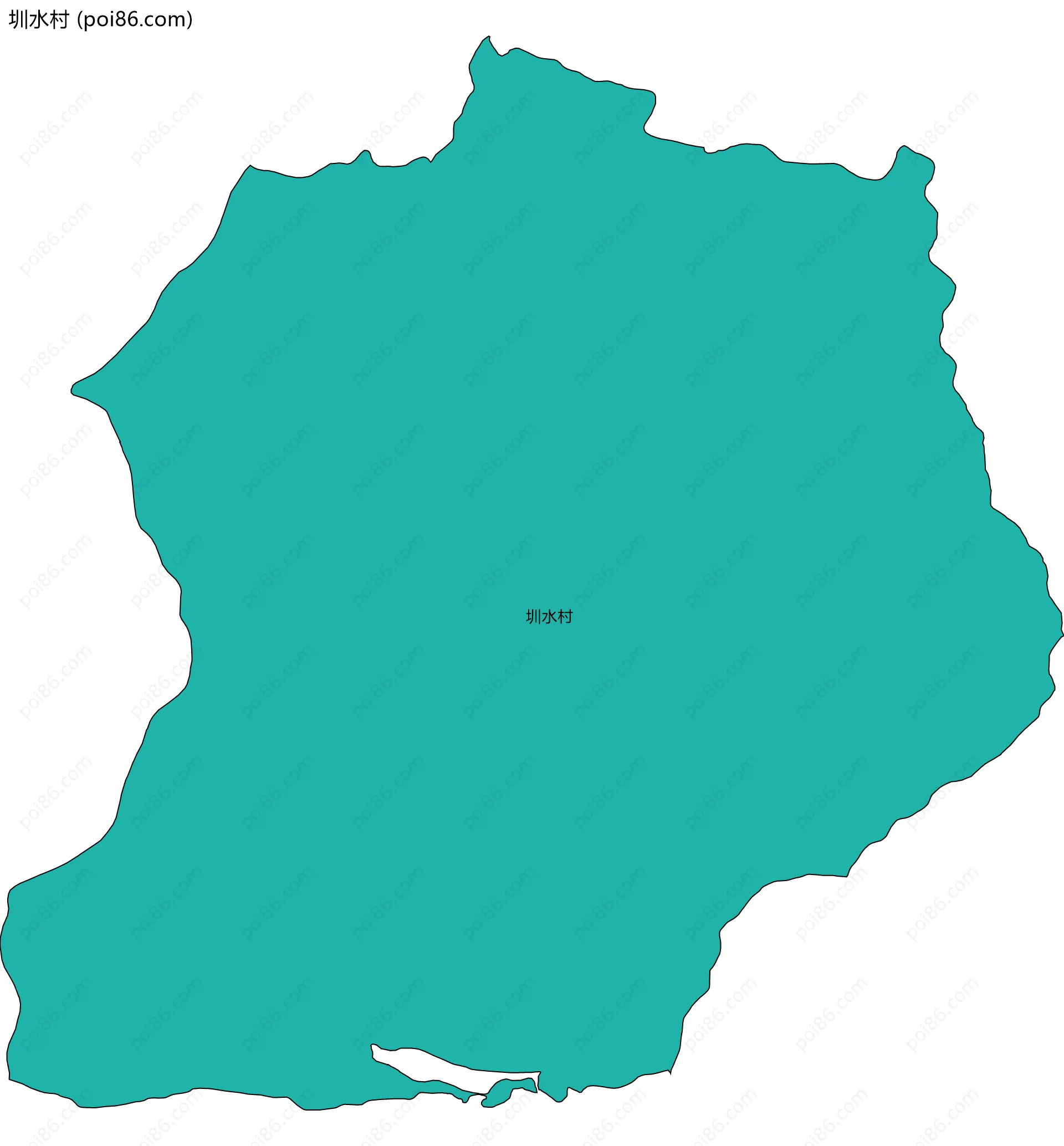 圳水村边界地图