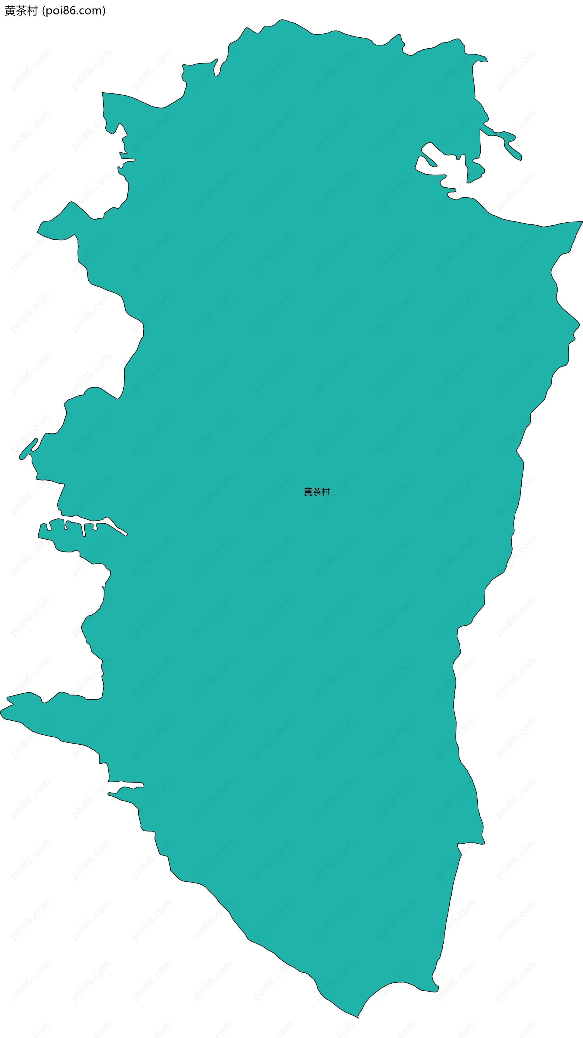 黄茶村边界地图