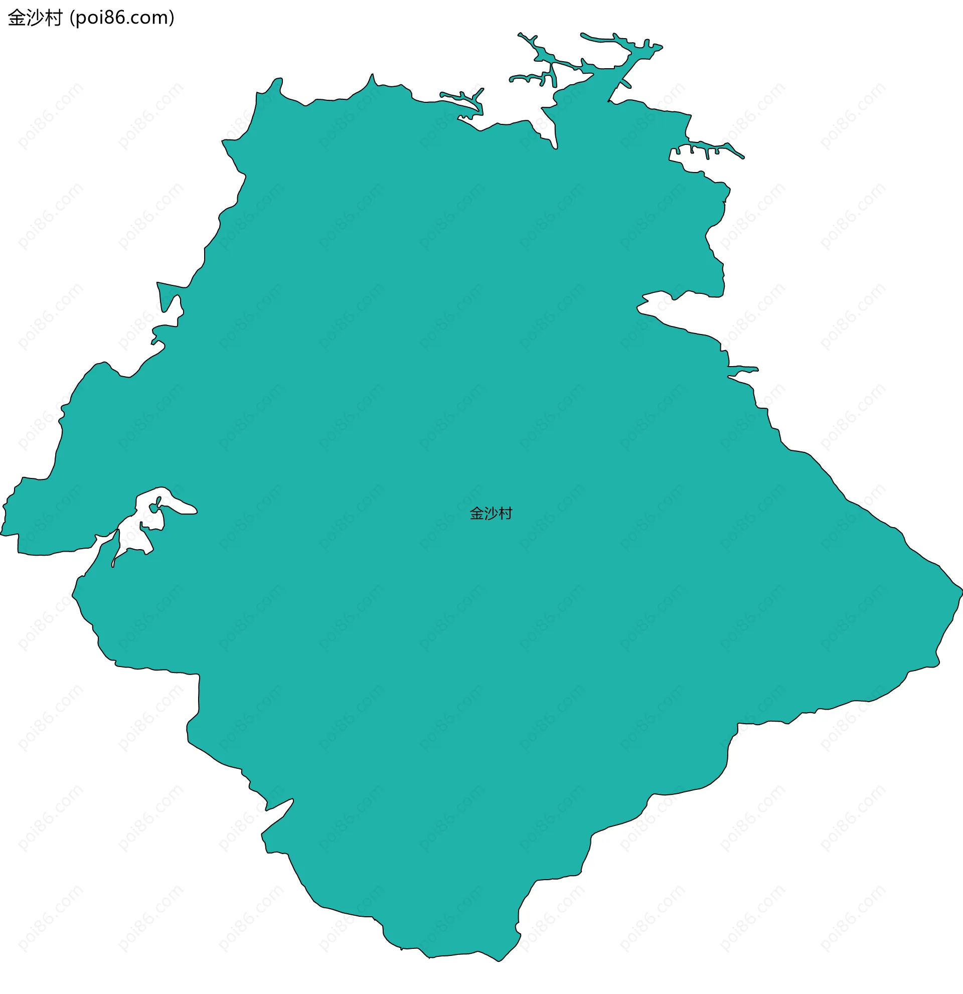 金沙村边界地图