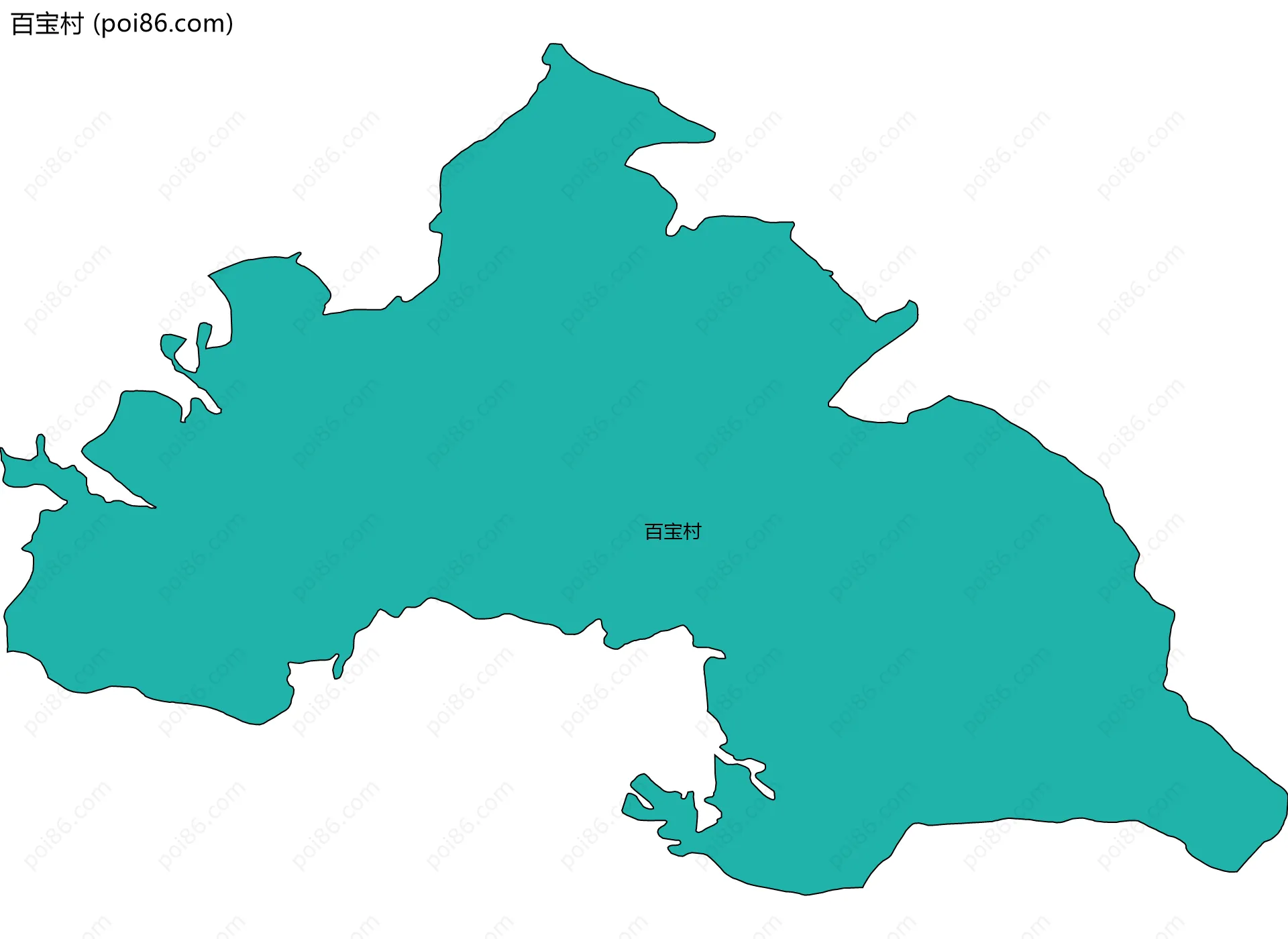 百宝村边界地图