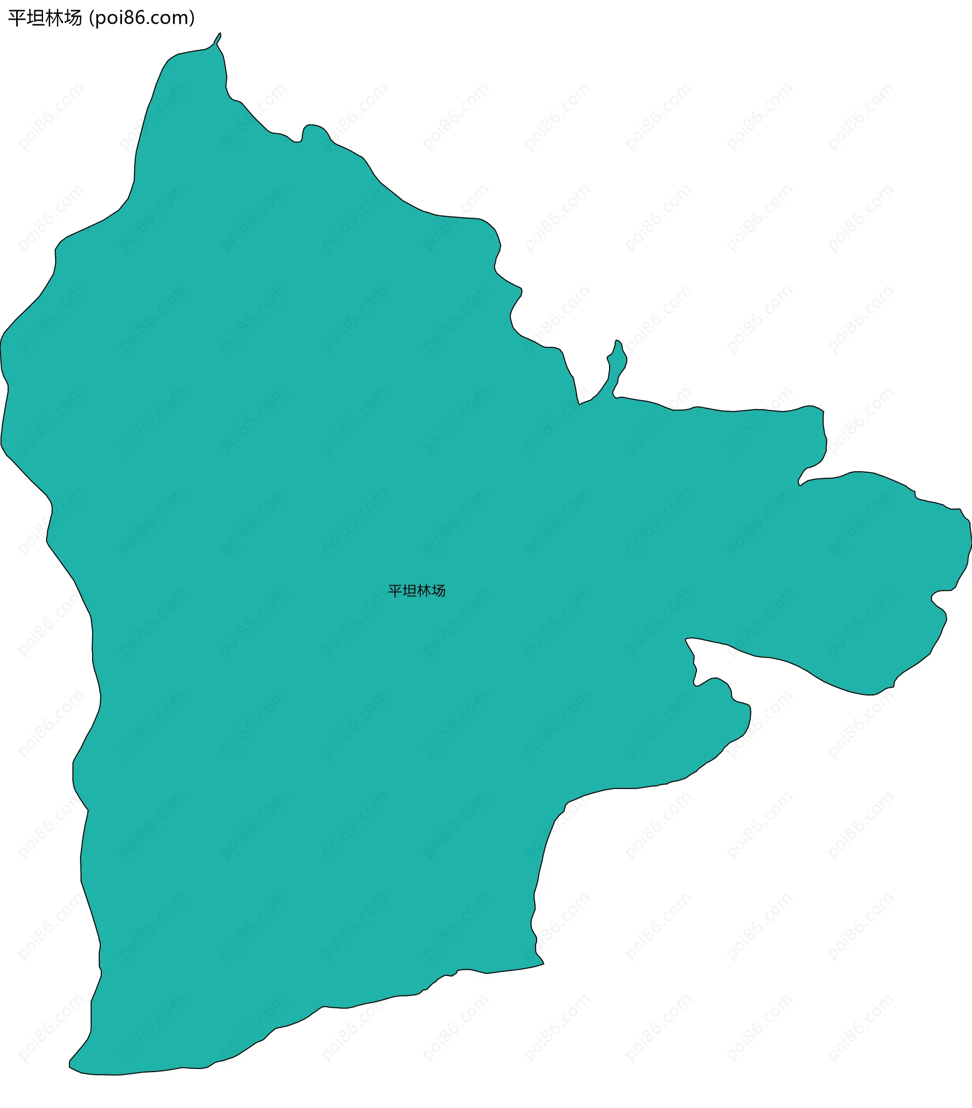 平坦林场边界地图