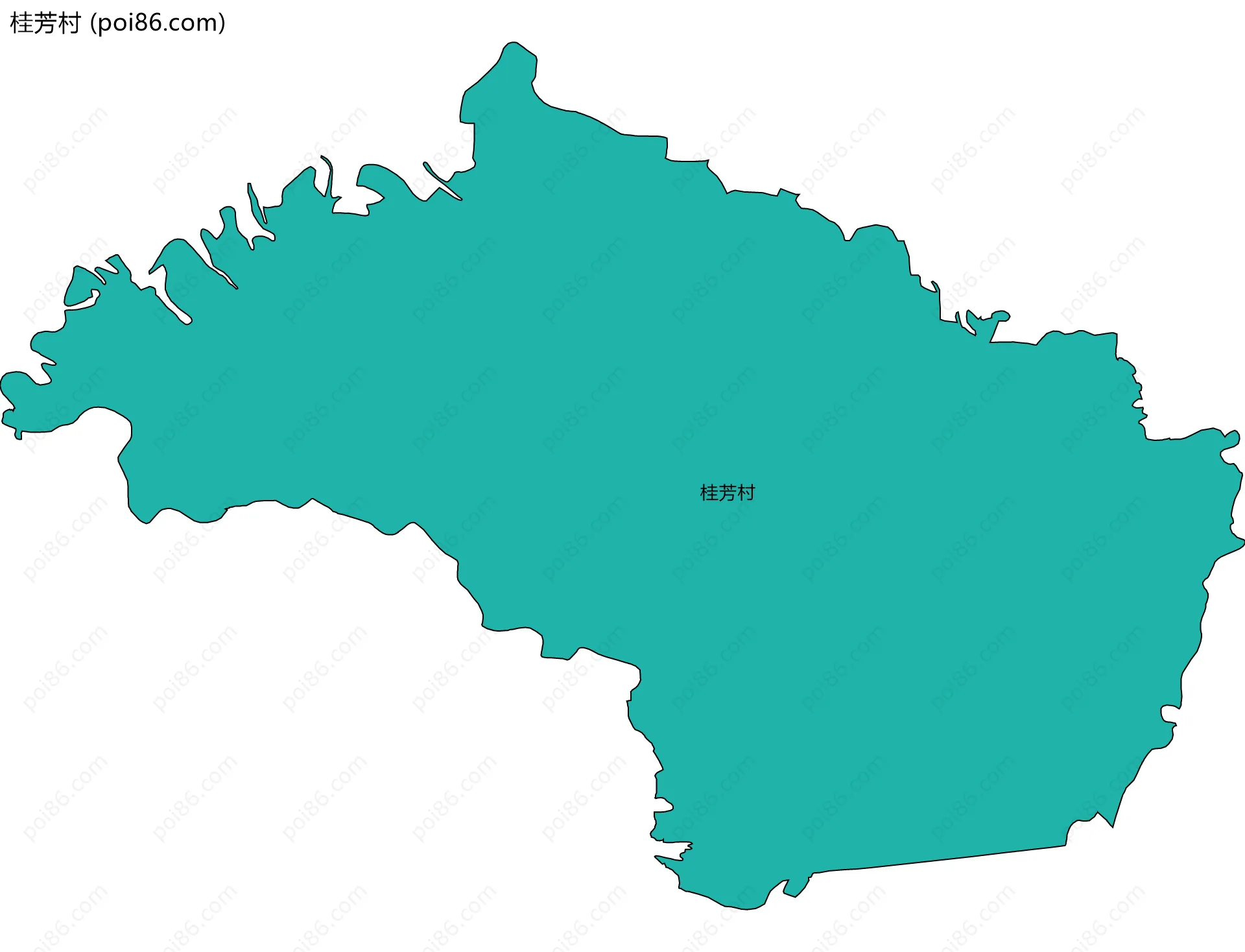 桂芳村边界地图