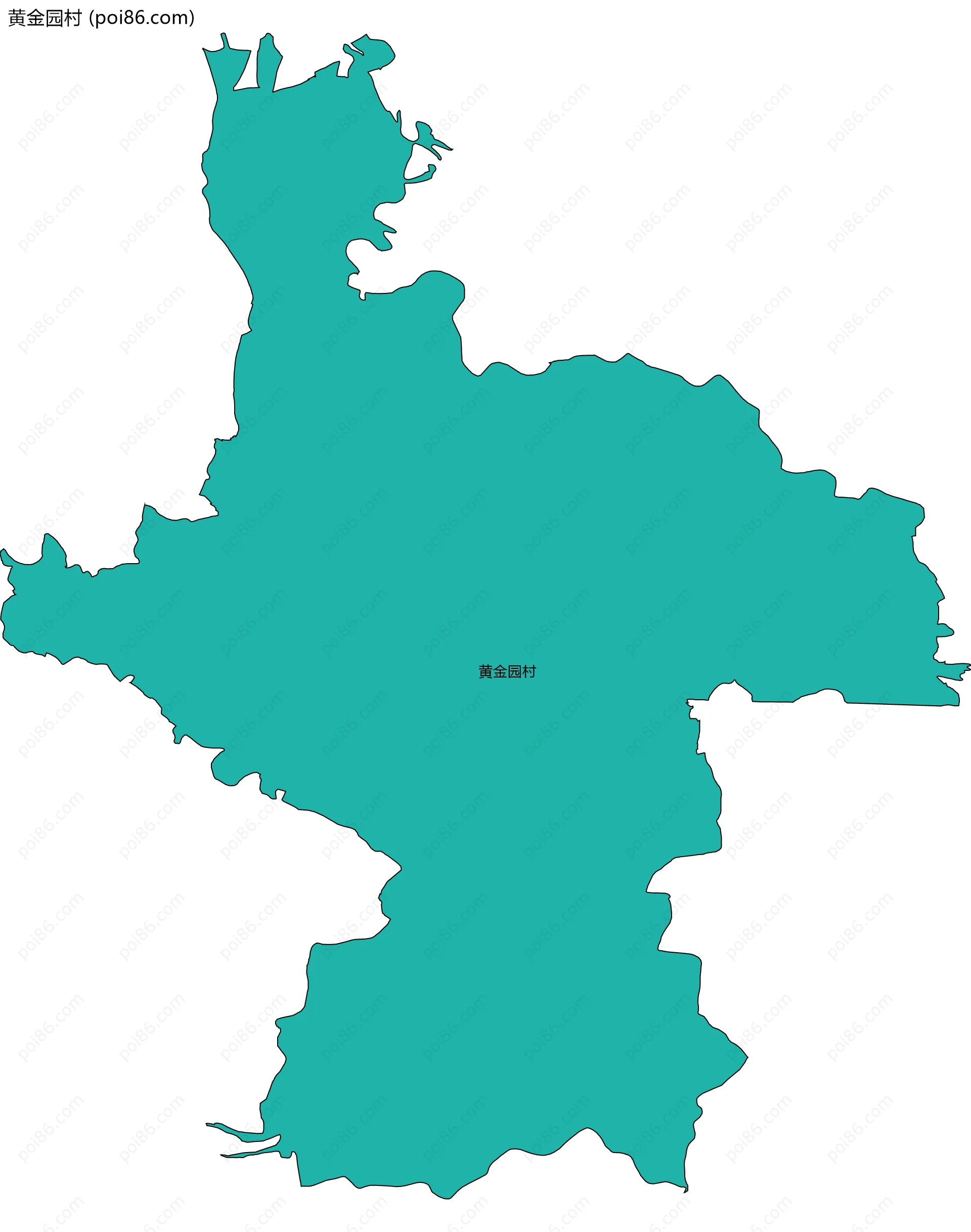 黄金园村边界地图