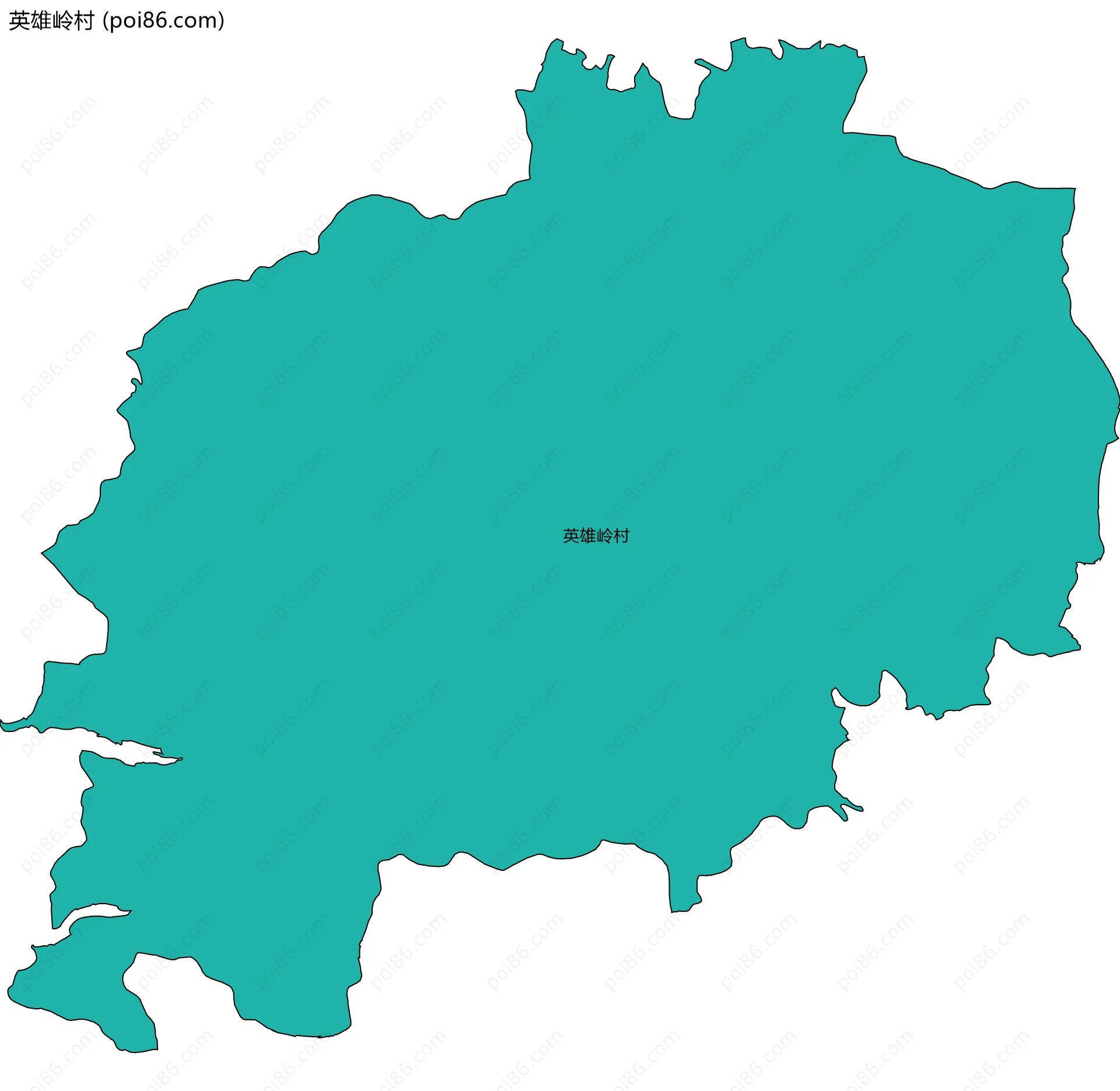 英雄岭村边界地图