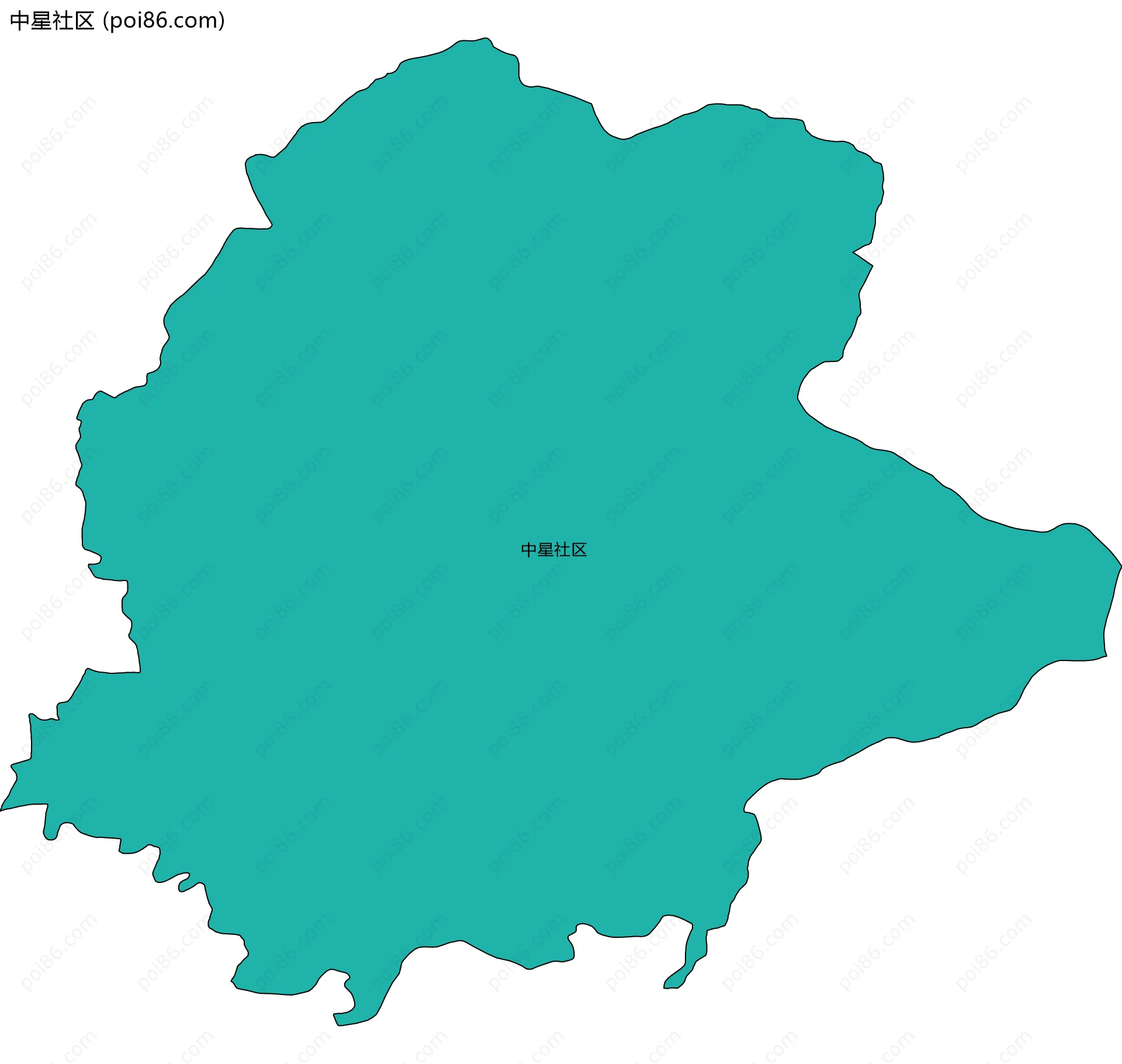 中星社区边界地图