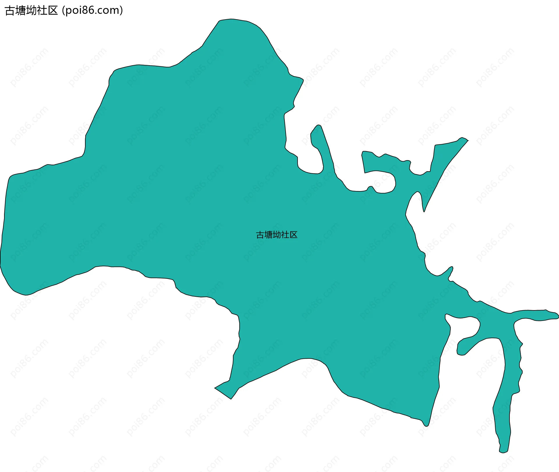 古塘坳社区边界地图