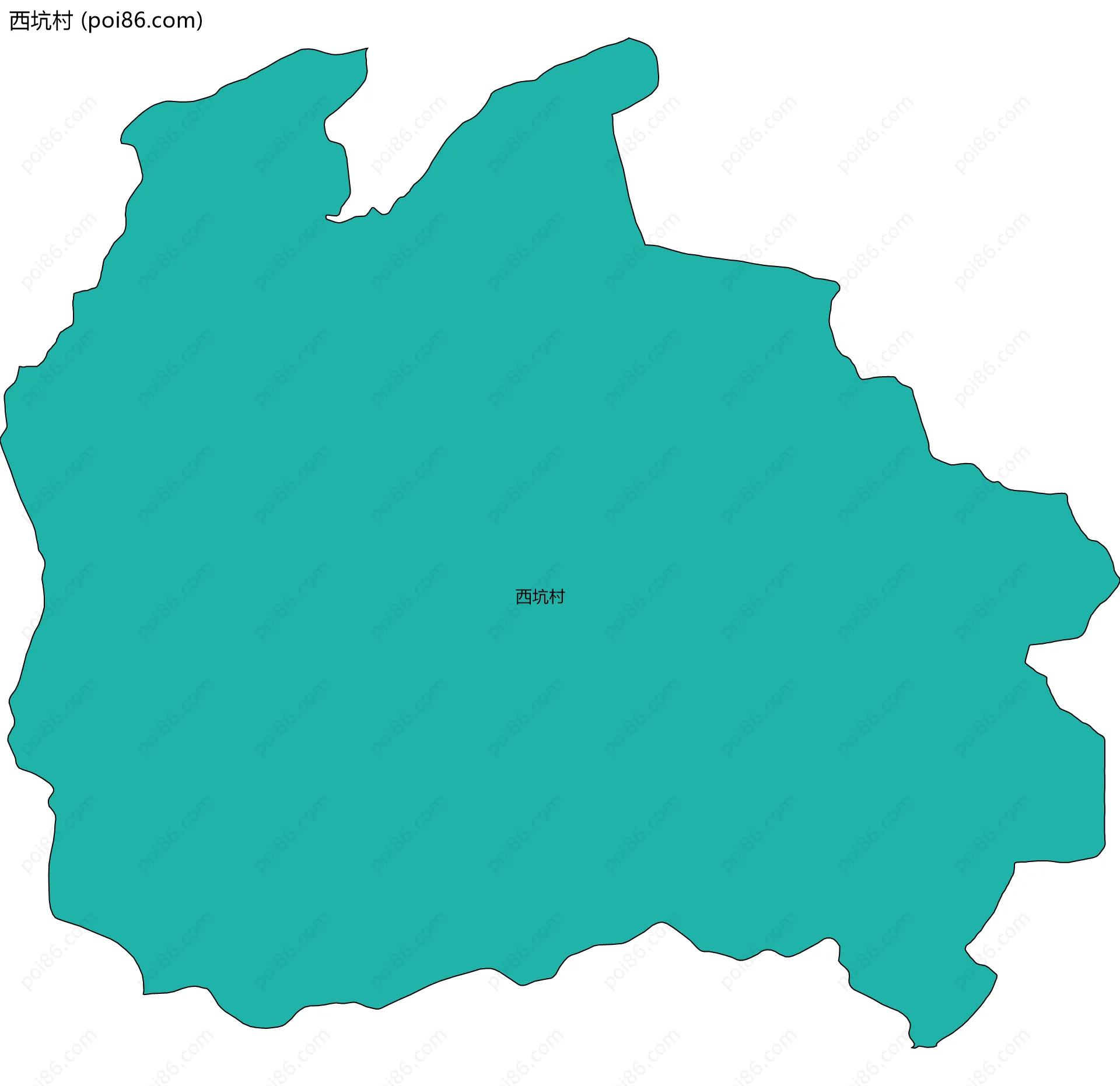 西坑村边界地图