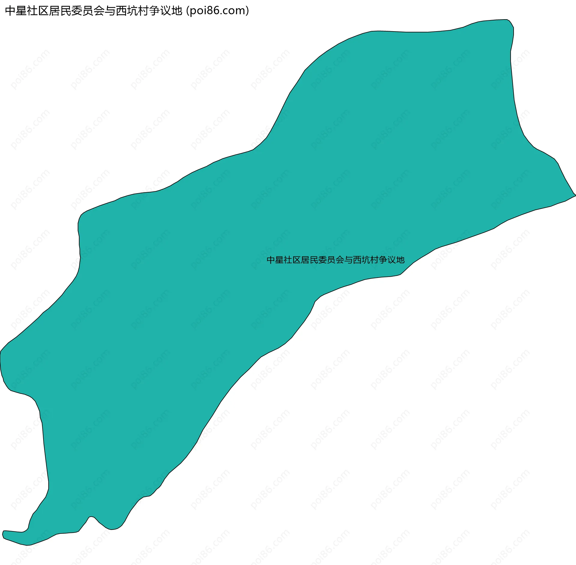 中星社区居民委员会与西坑村争议地边界地图