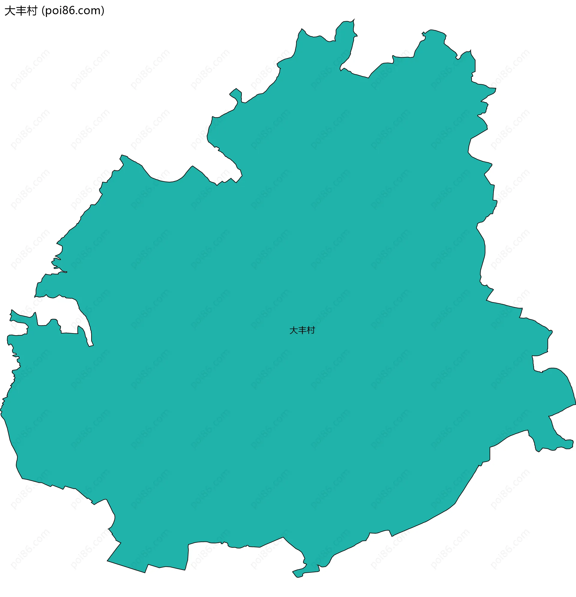 大丰村边界地图