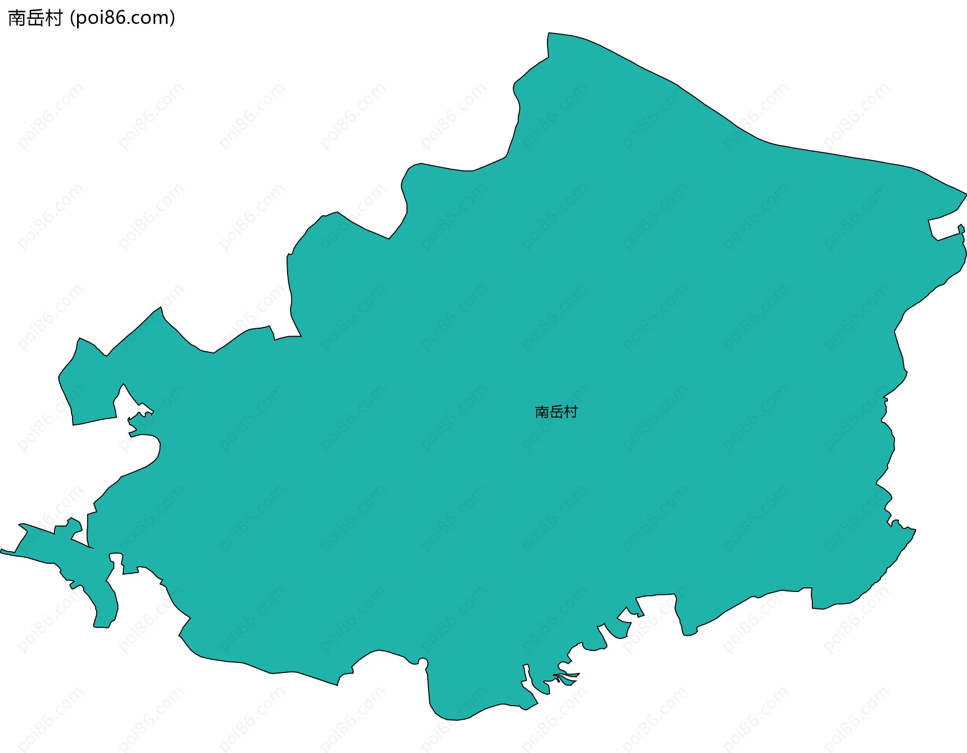 南岳村边界地图