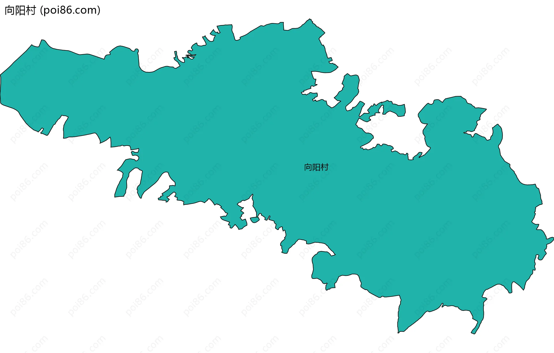 向阳村边界地图