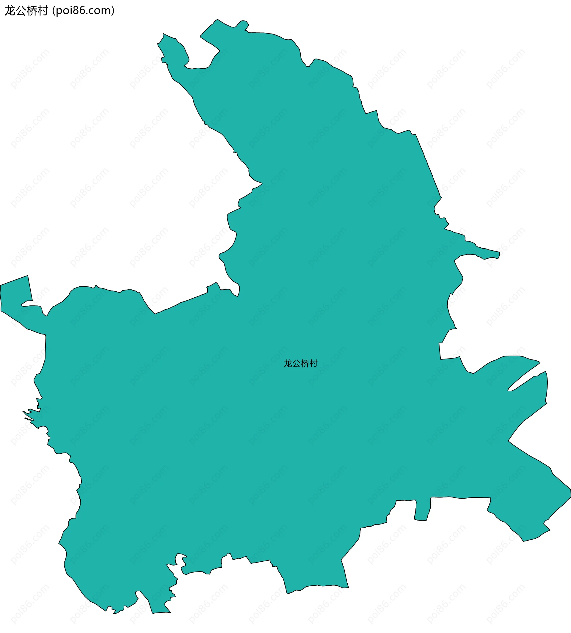 龙公桥村边界地图