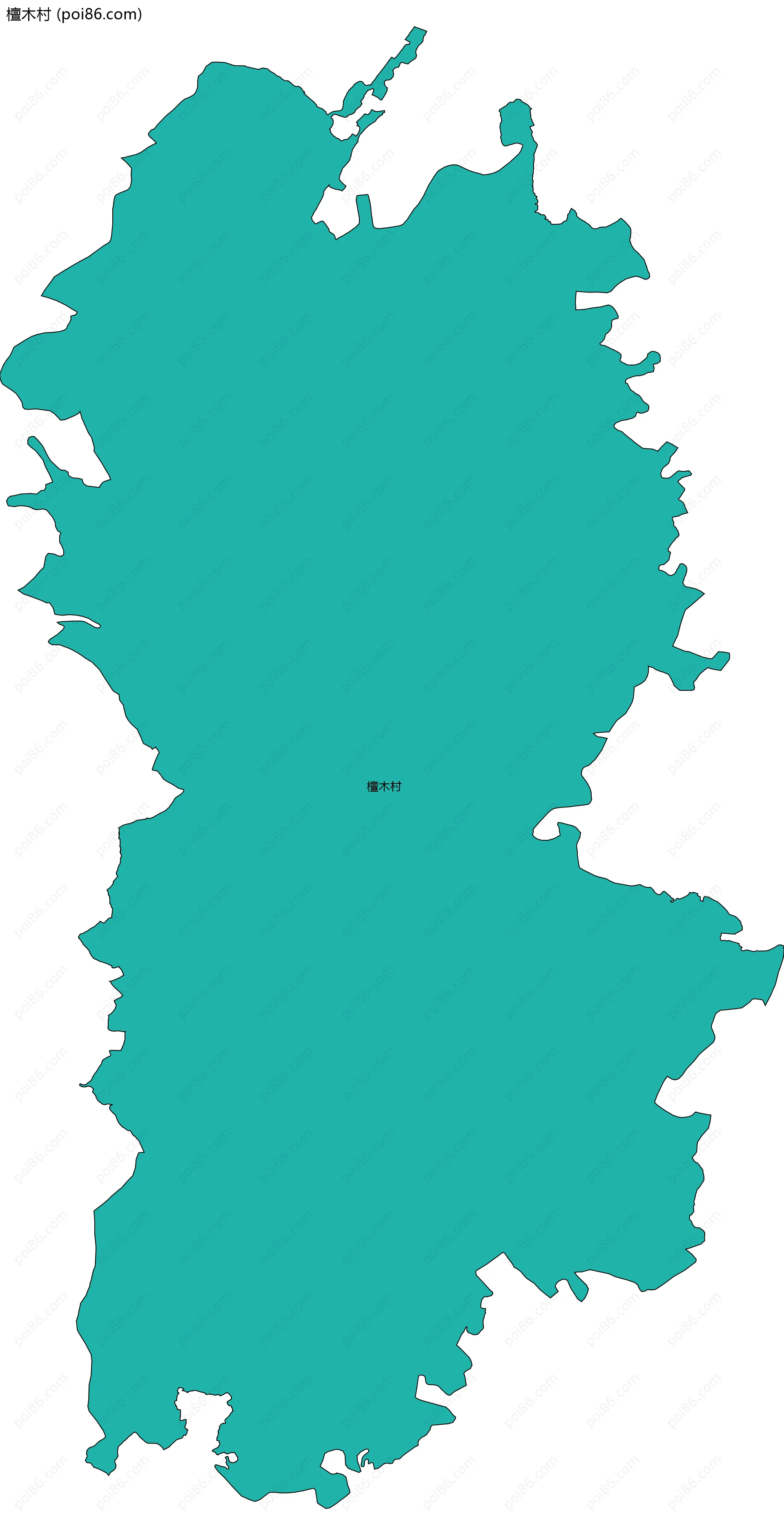 檀木村边界地图