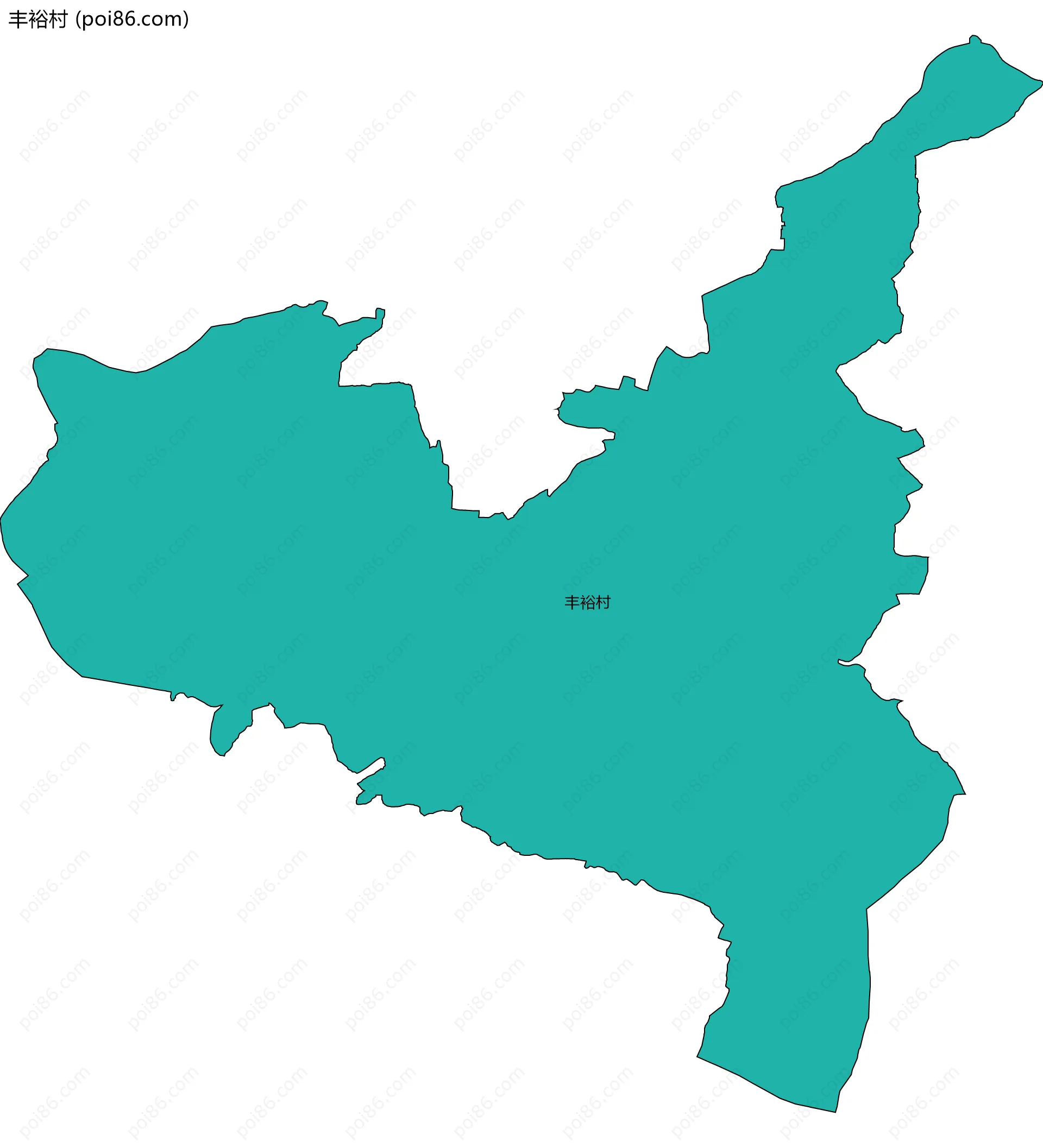 丰裕村边界地图