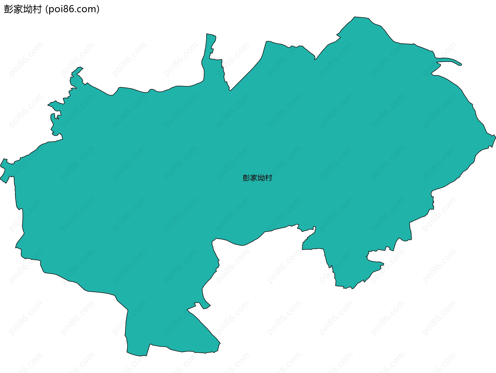 彭家坳村边界地图