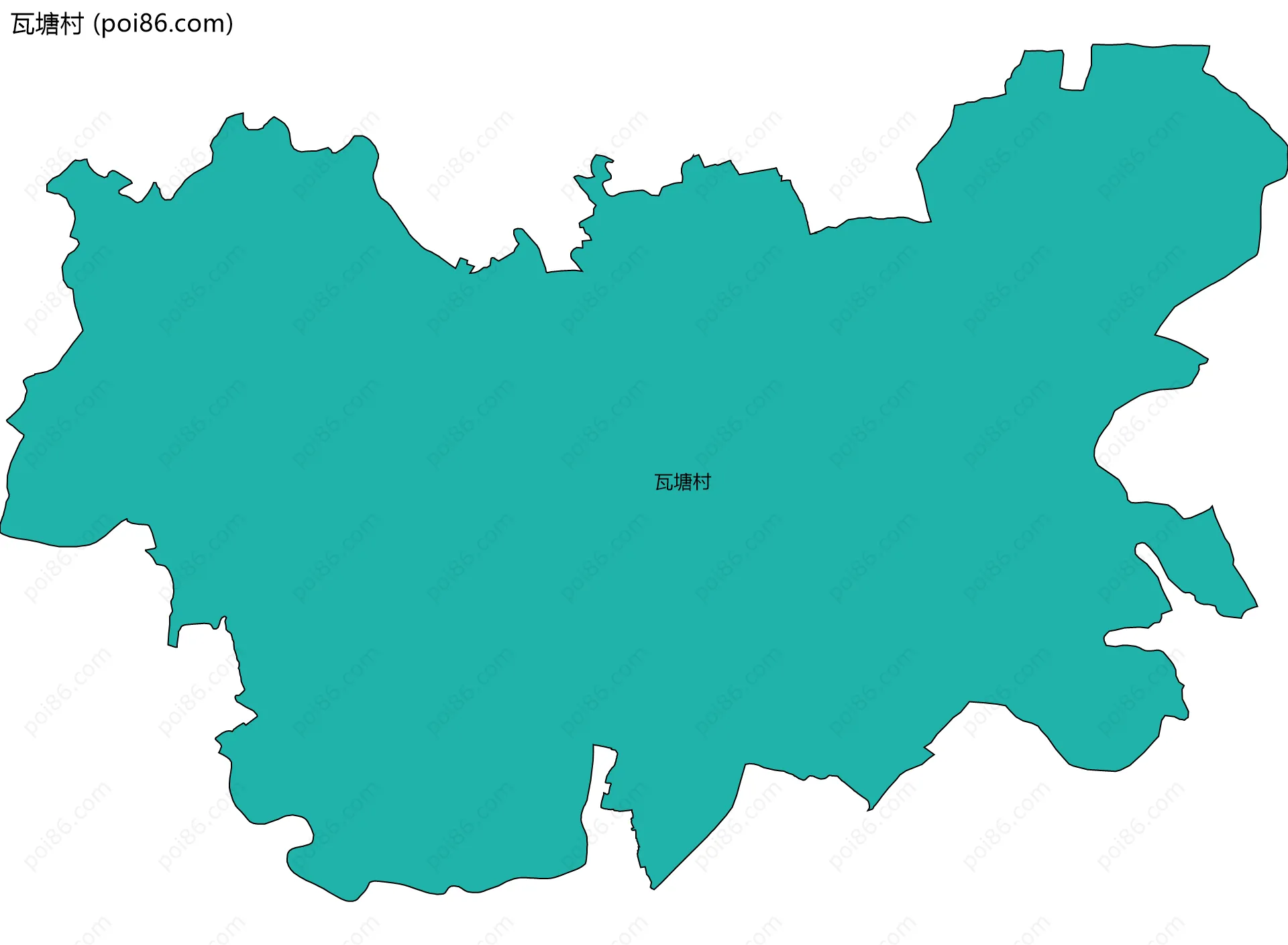 瓦塘村边界地图
