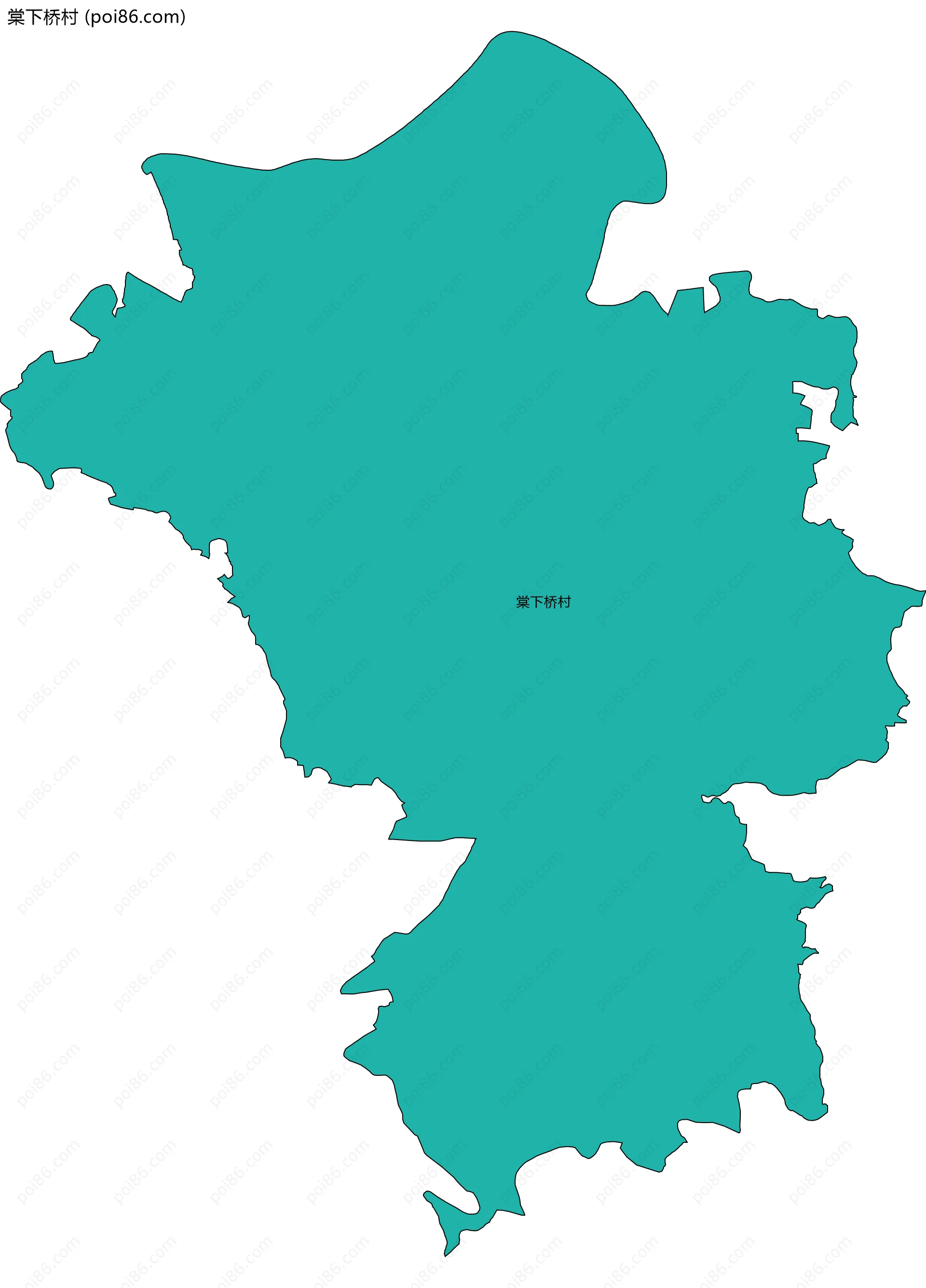棠下桥村边界地图