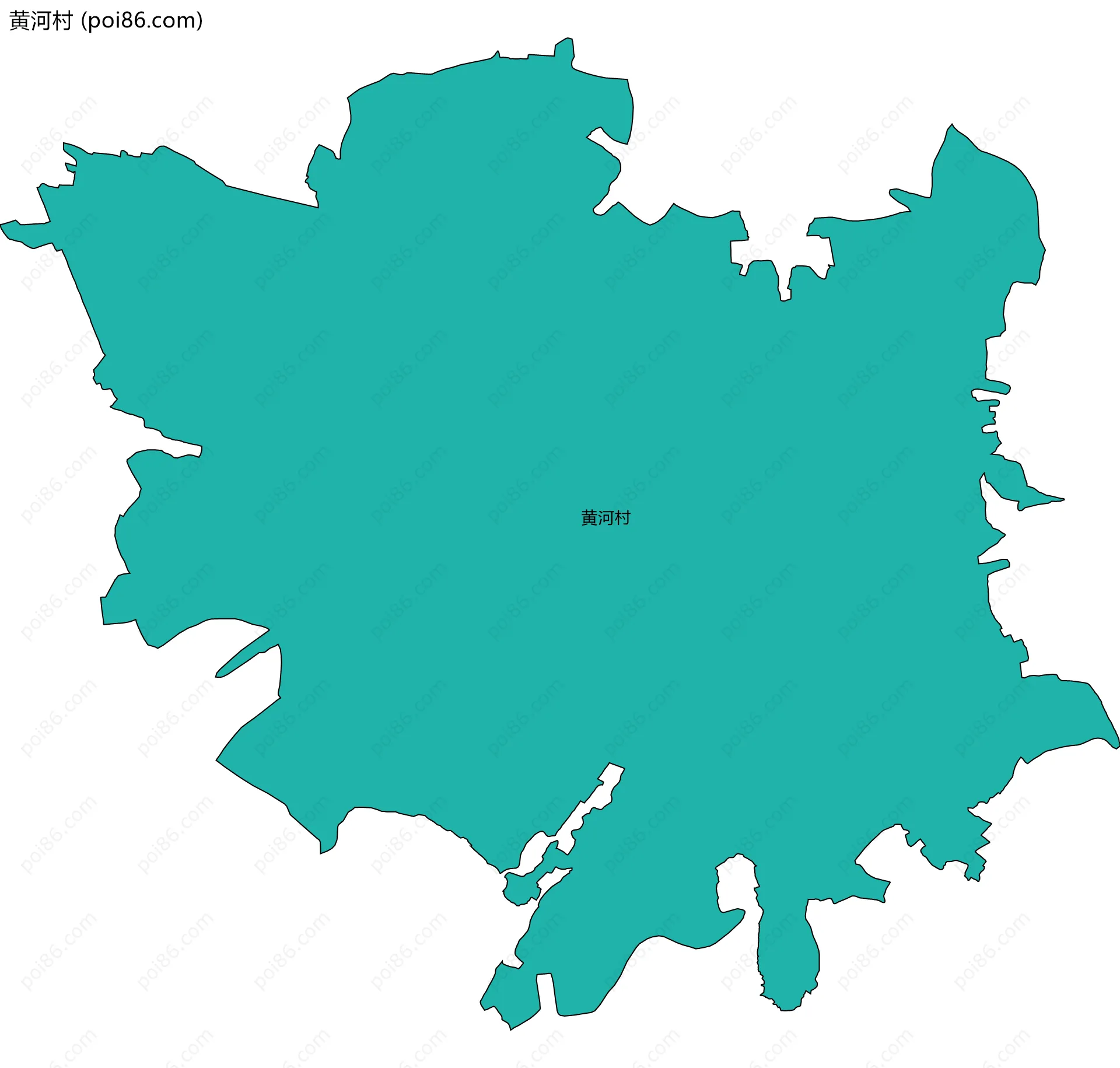 黄河村边界地图