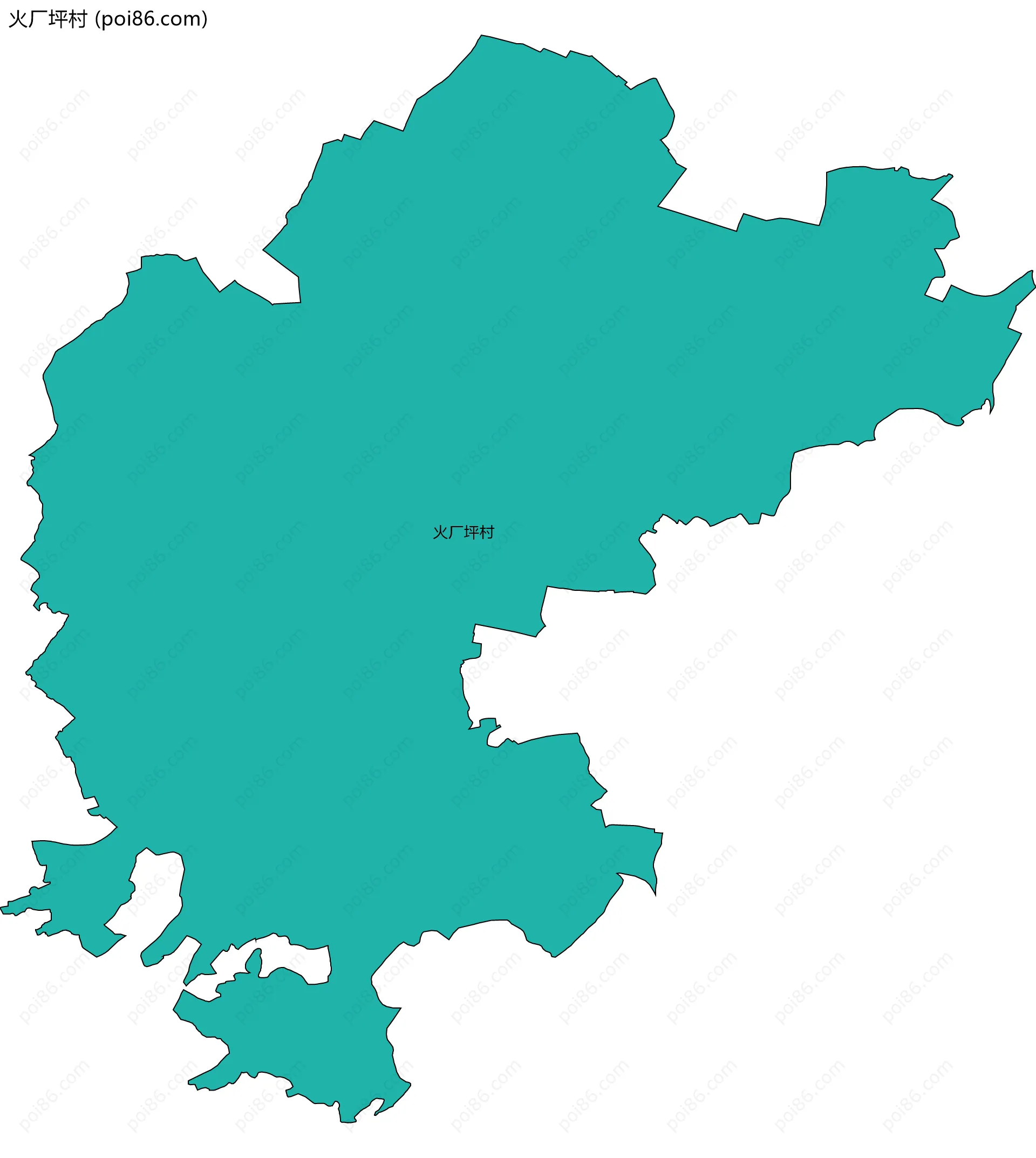 火厂坪村边界地图