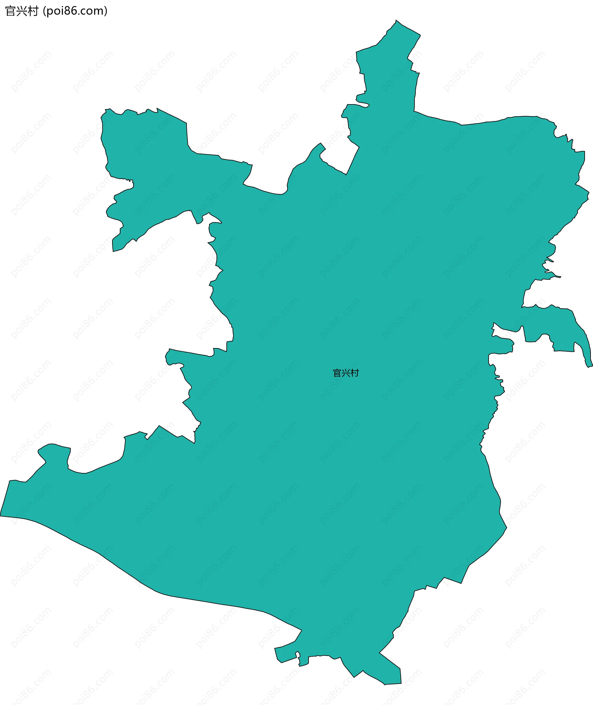 官兴村边界地图