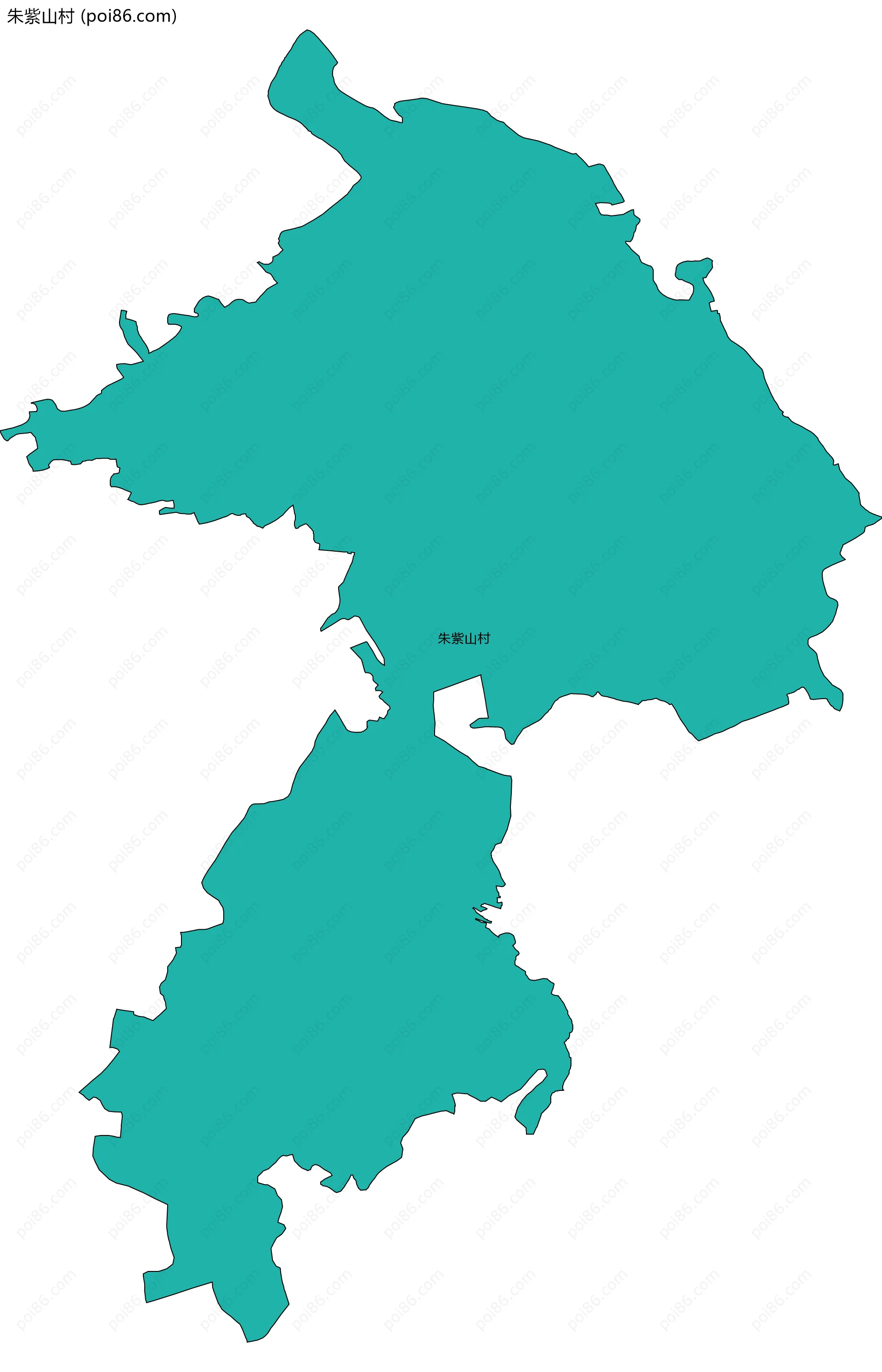 朱紫山村边界地图