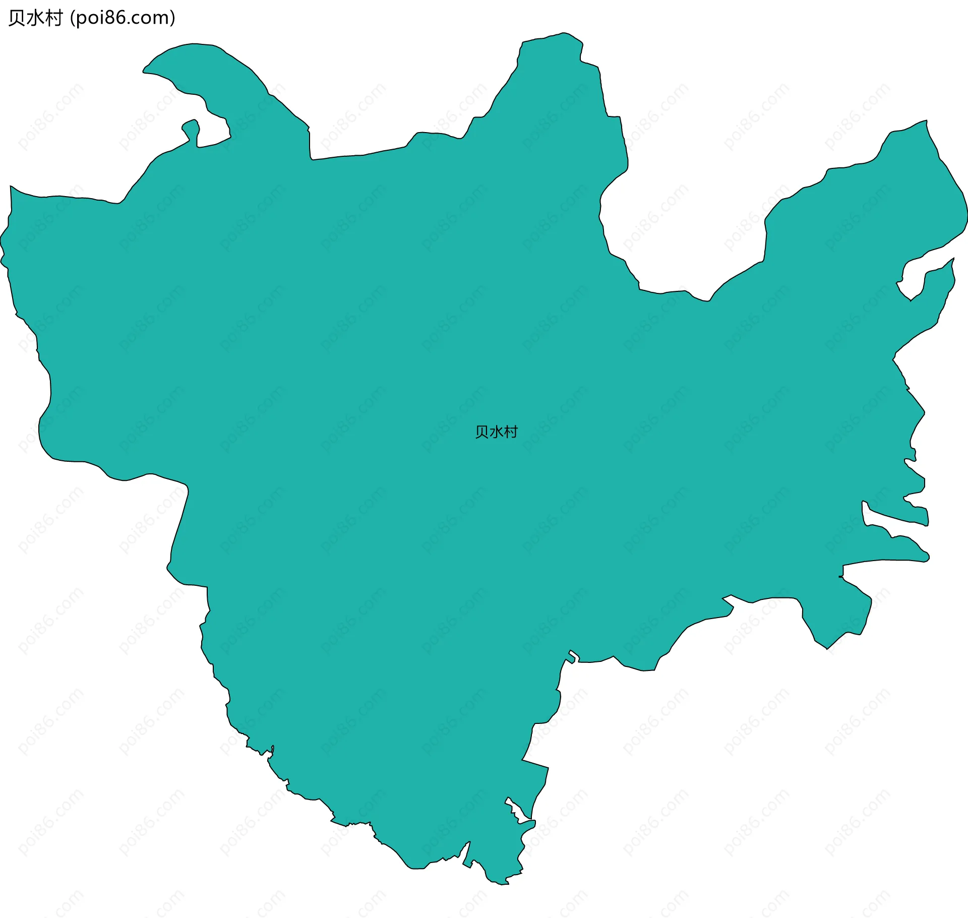 贝水村边界地图