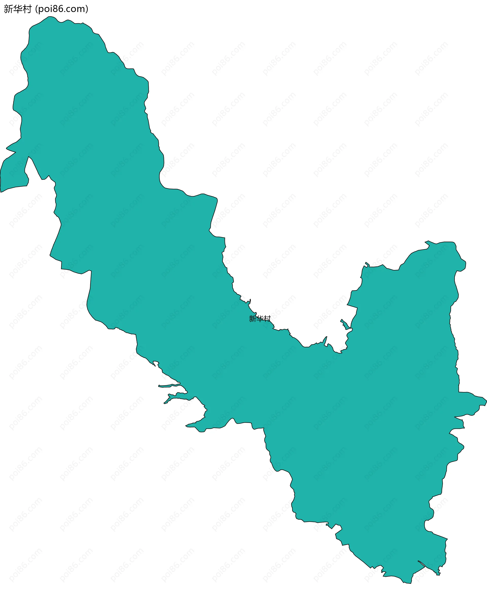 新华村边界地图