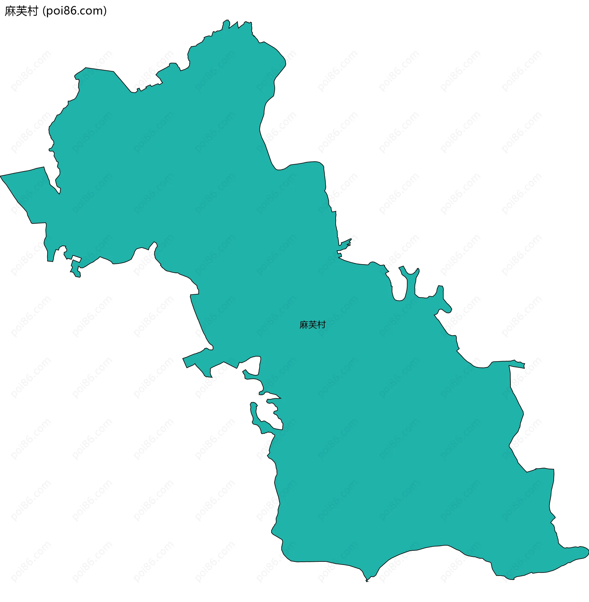 麻芙村边界地图