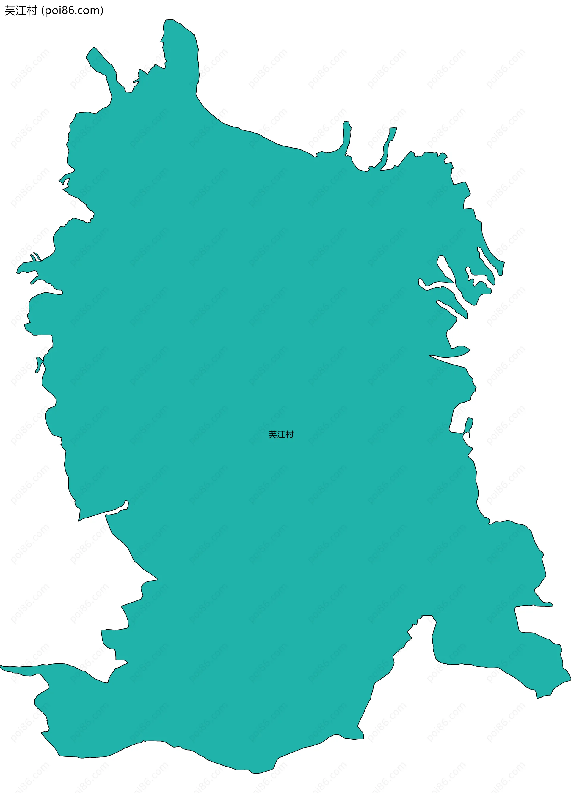 芙江村边界地图