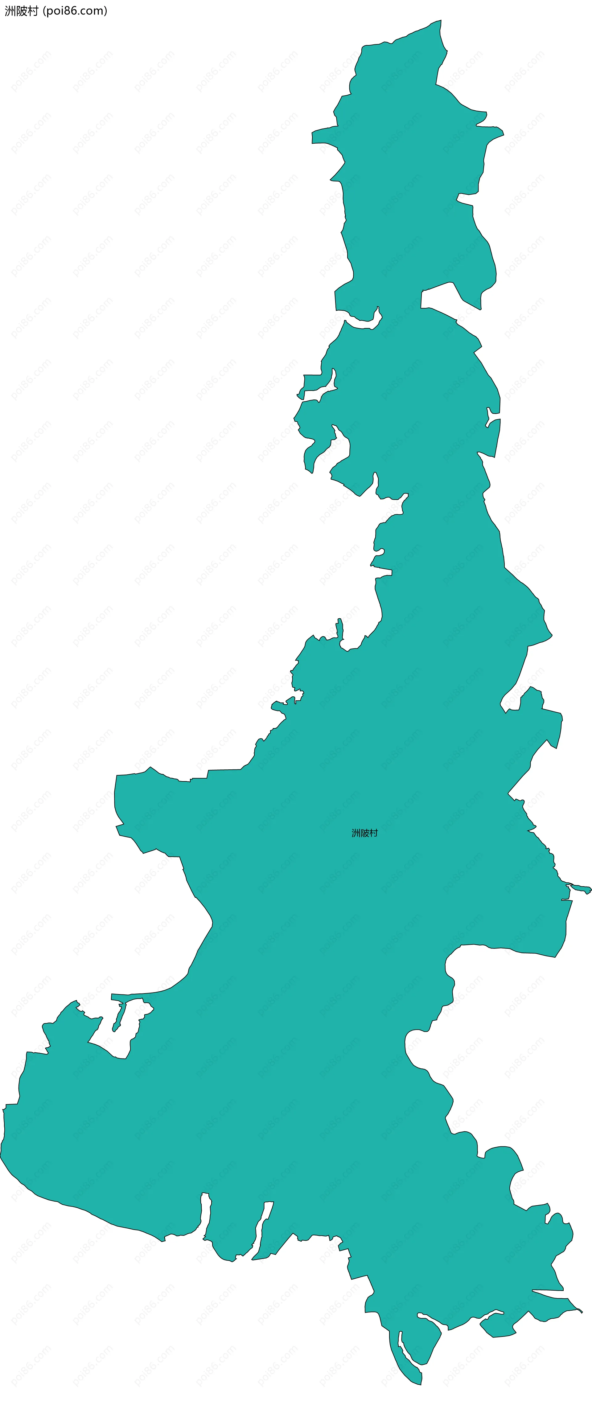 洲陂村边界地图