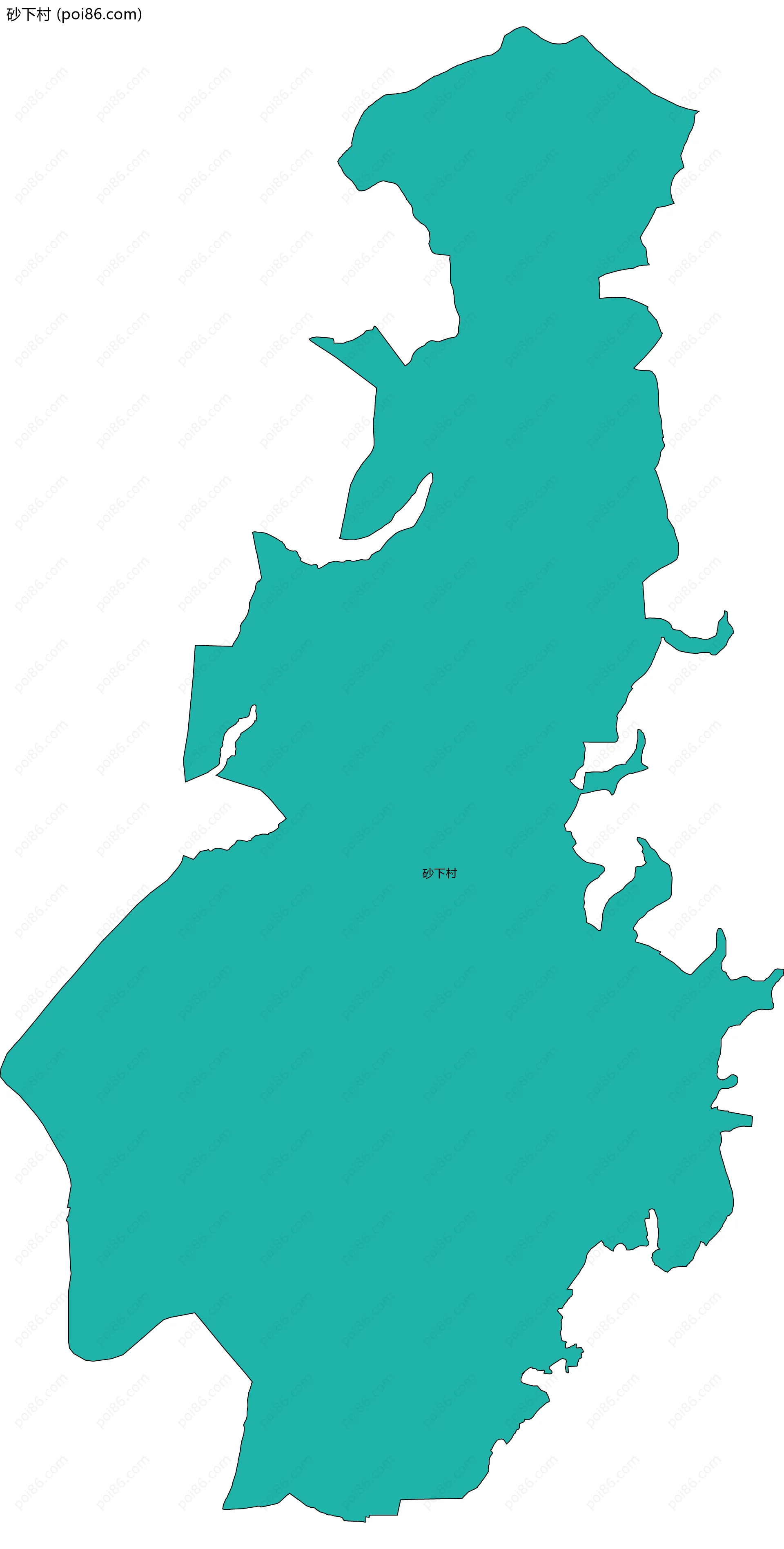 砂下村边界地图