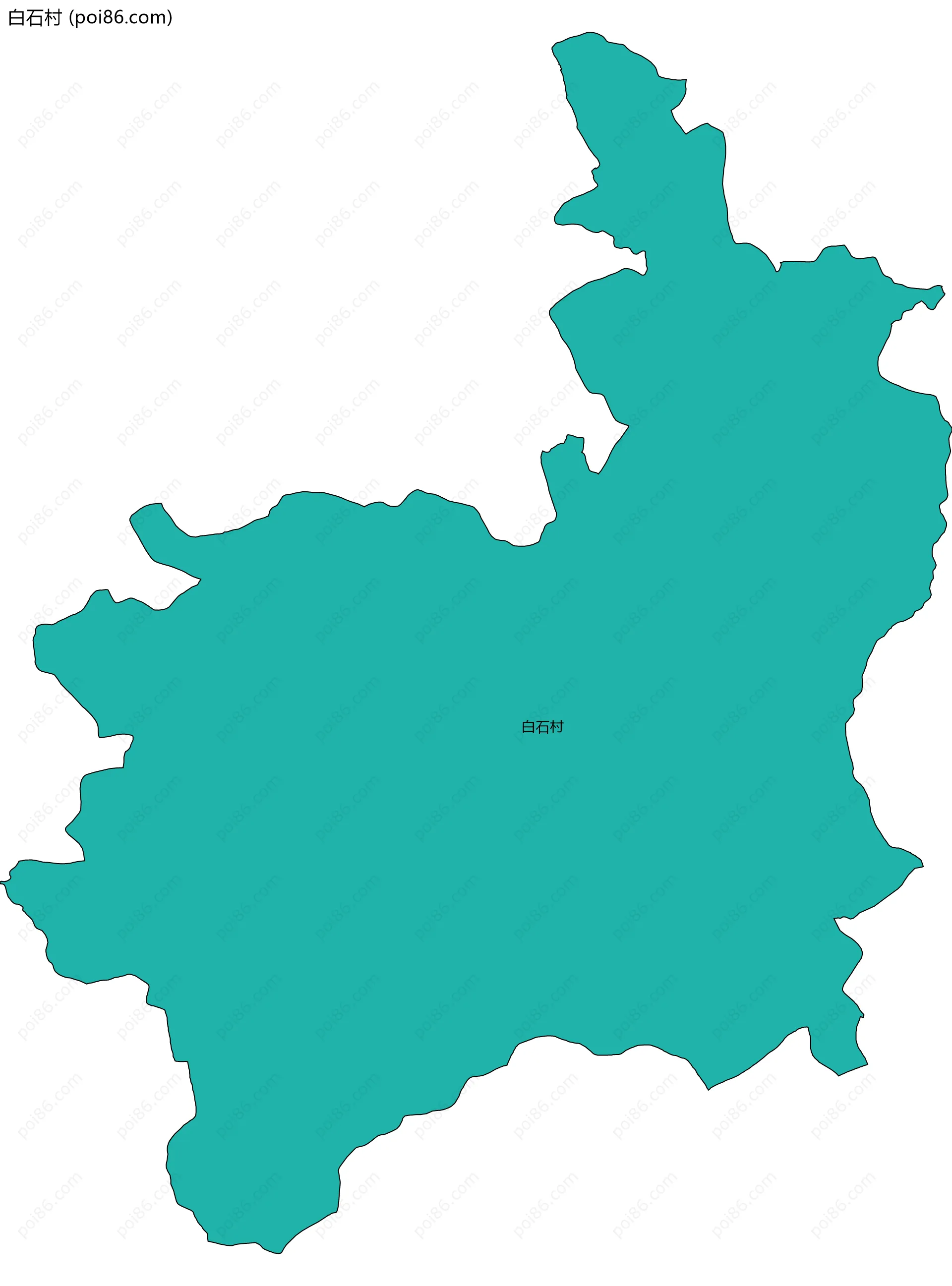 白石村边界地图
