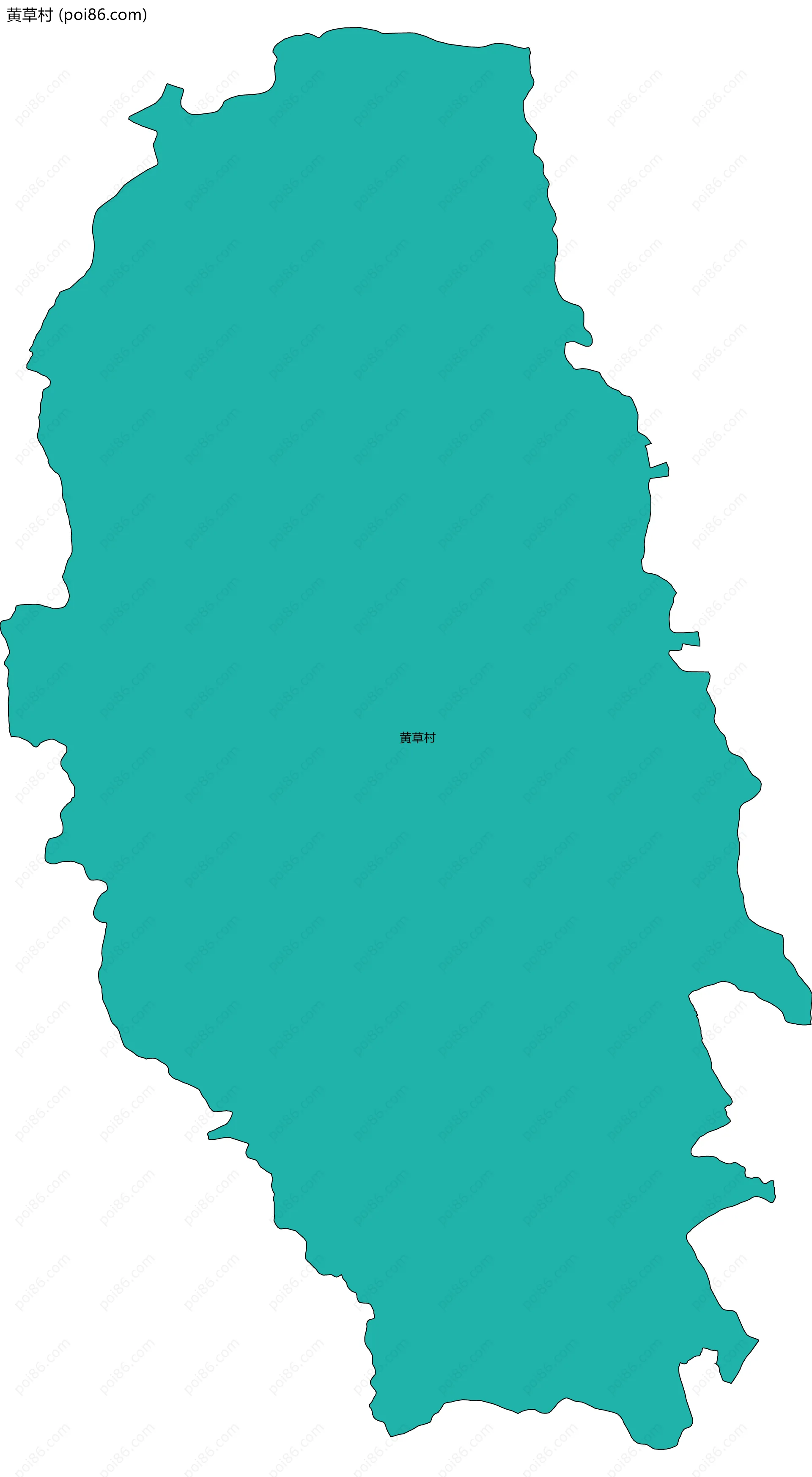 黄草村边界地图