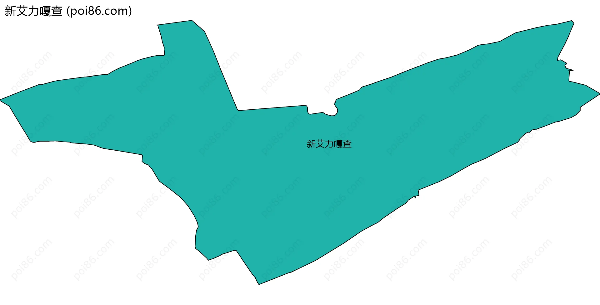 新艾力嘎查边界地图