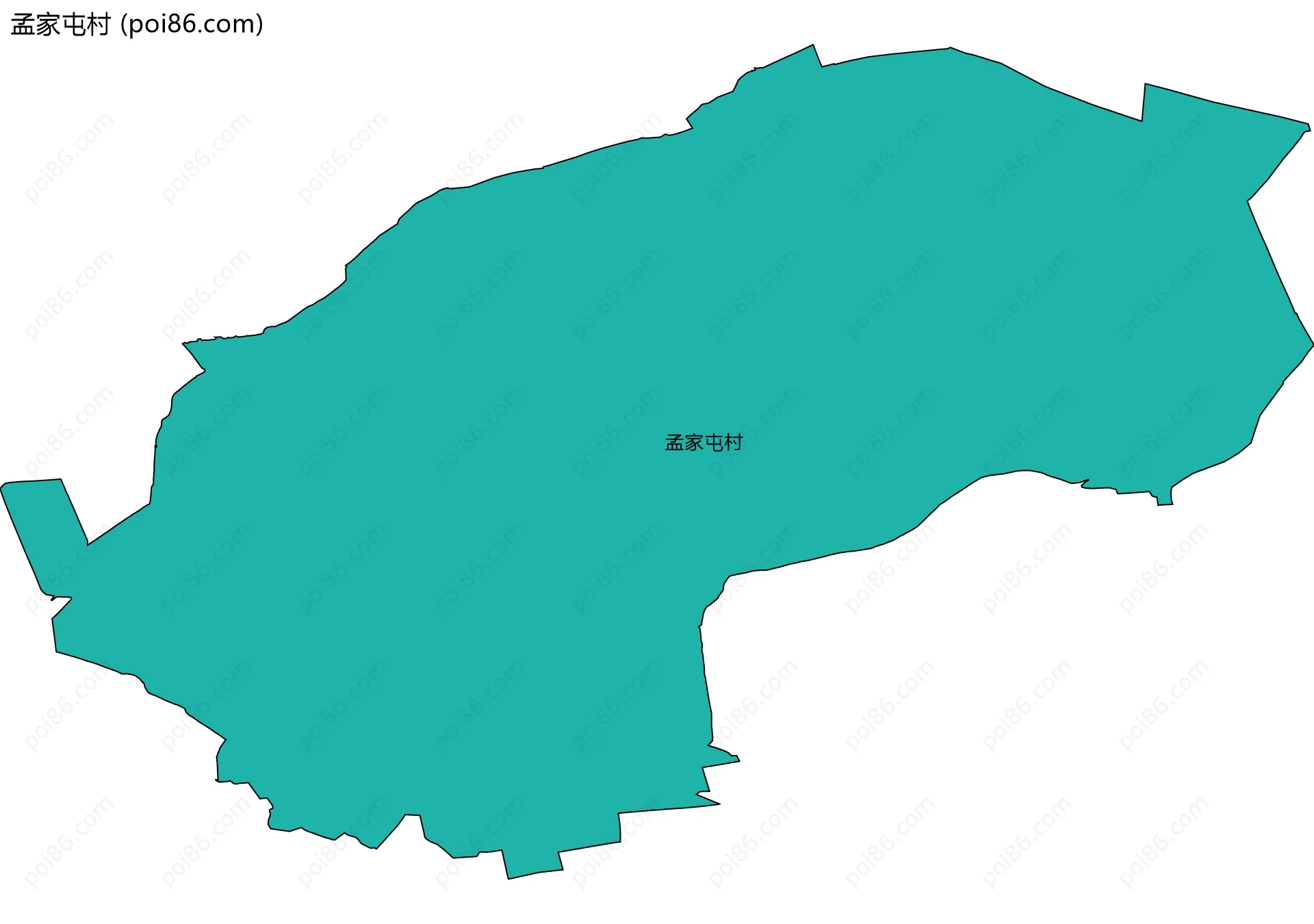 孟家屯村边界地图