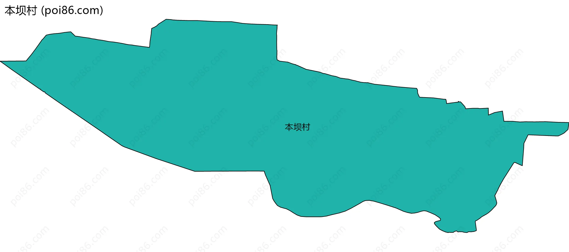 本坝村边界地图