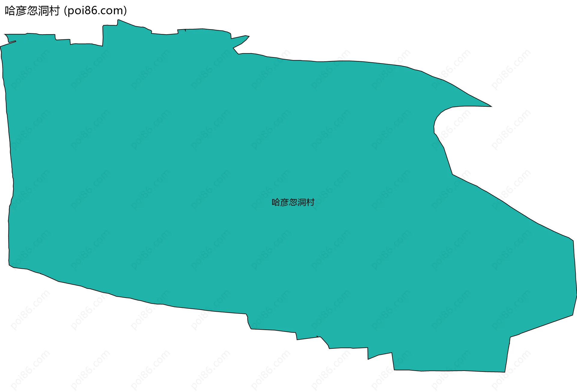 哈彦忽洞村边界地图