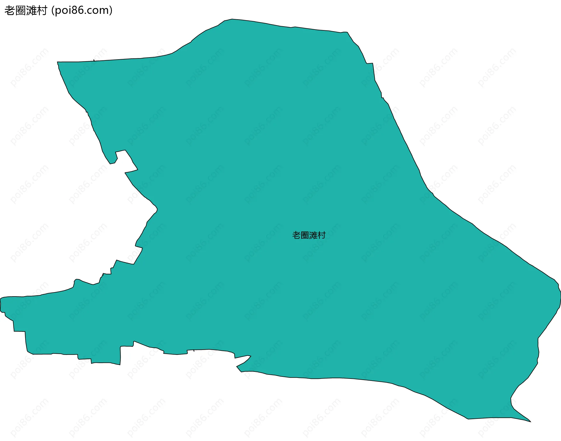 老圈滩村边界地图