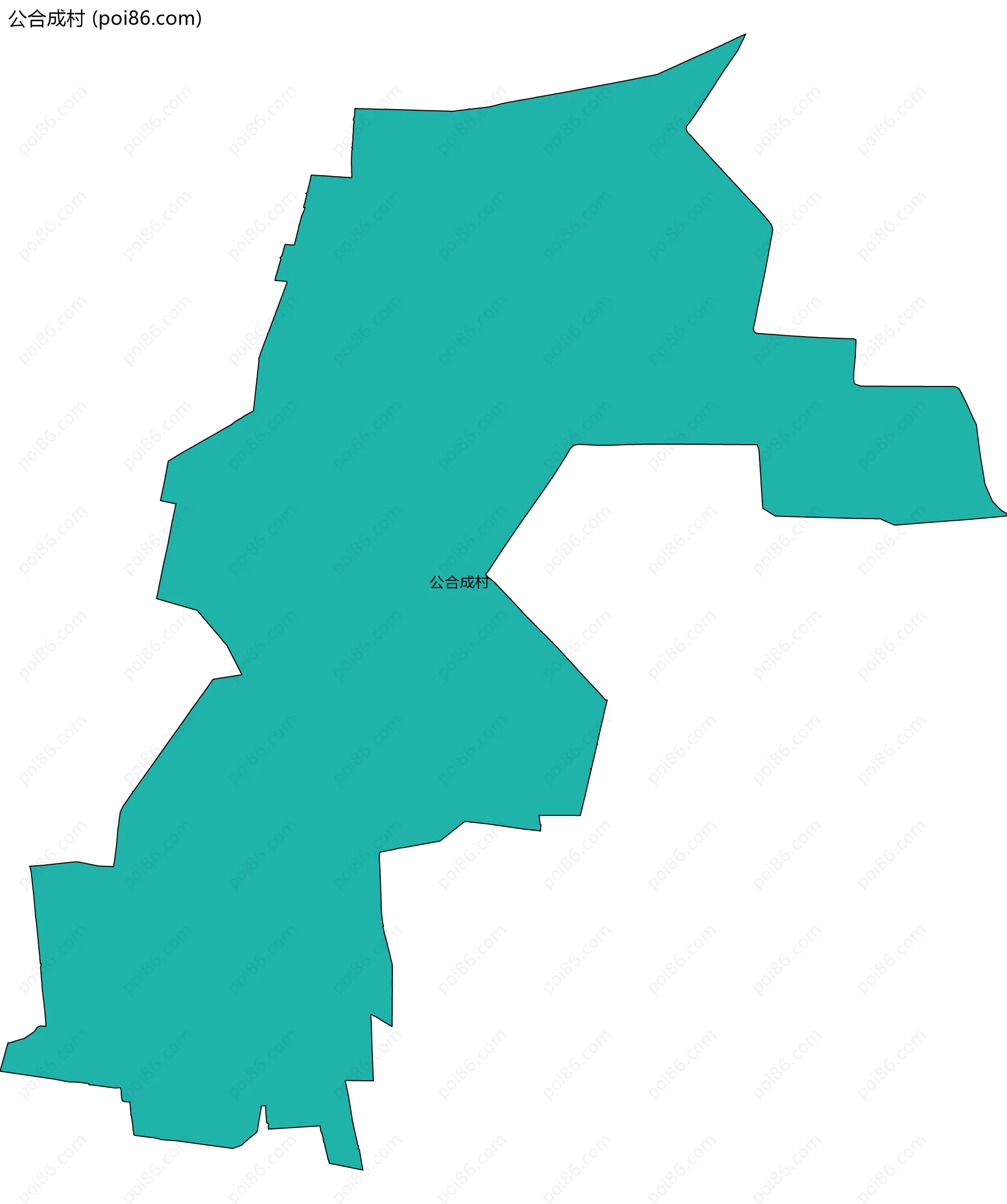 公合成村边界地图