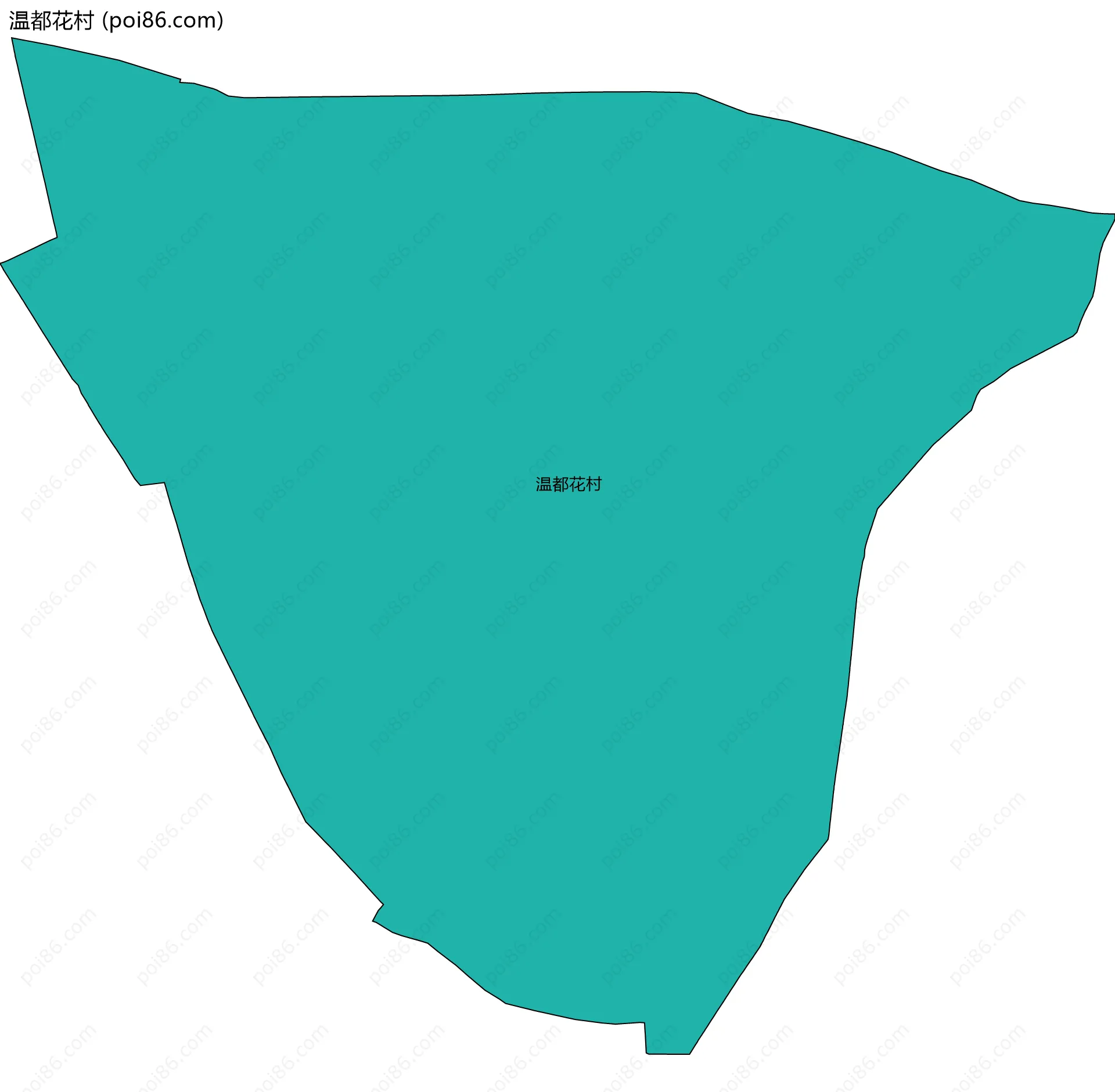 温都花村边界地图