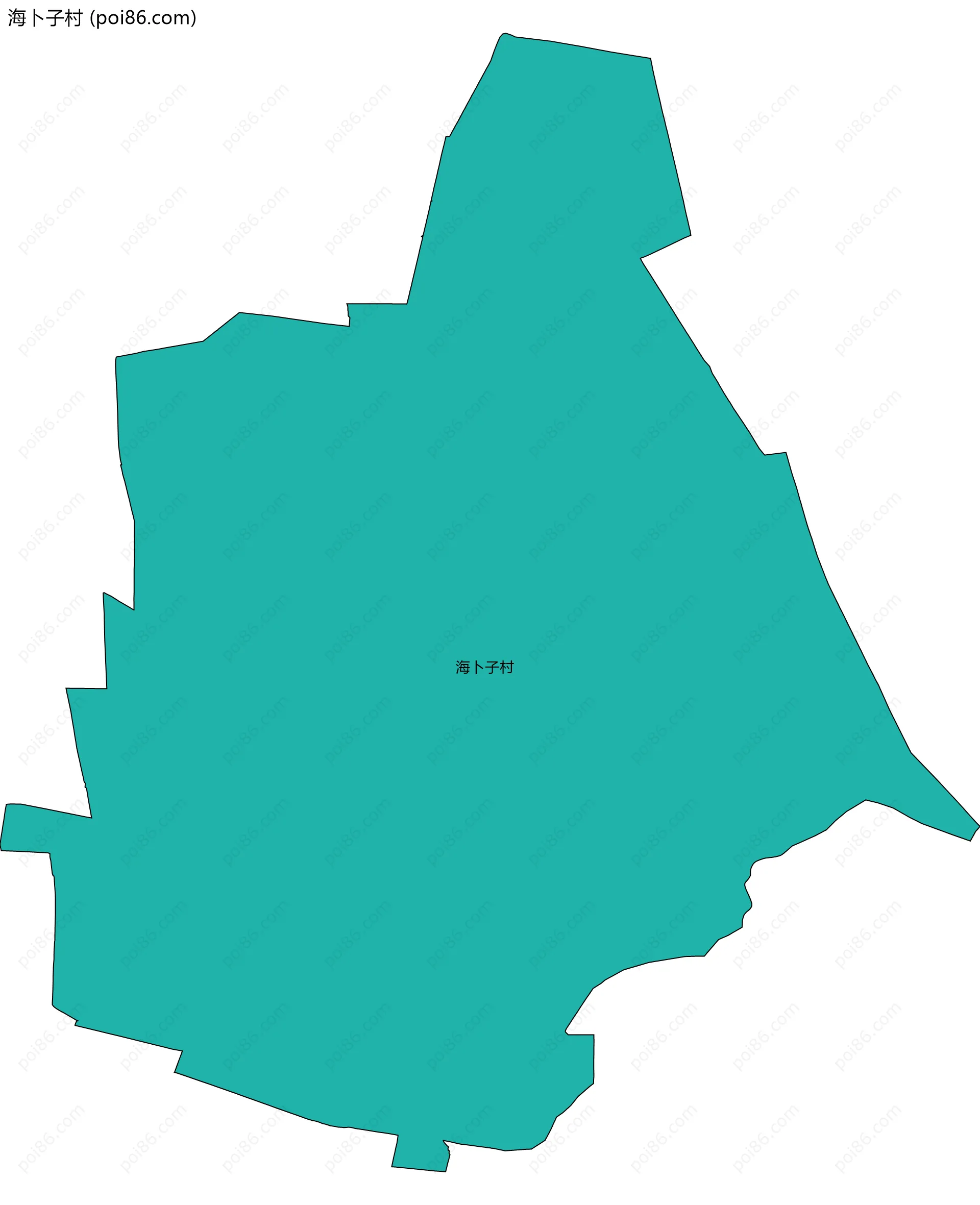 海卜子村边界地图