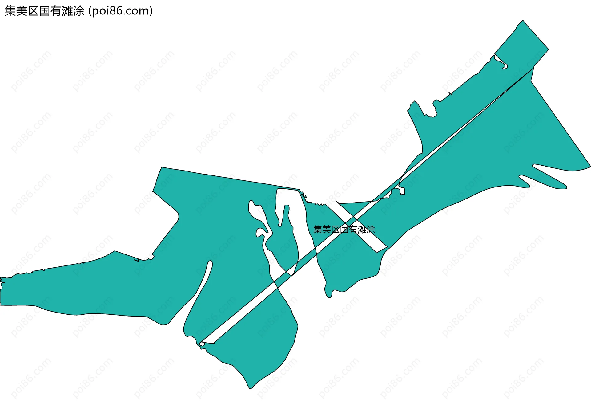 集美区国有滩涂边界地图