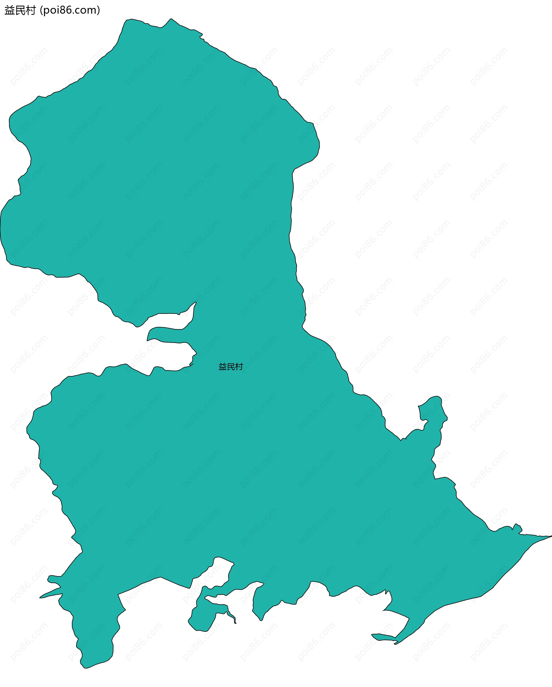 益民村边界地图